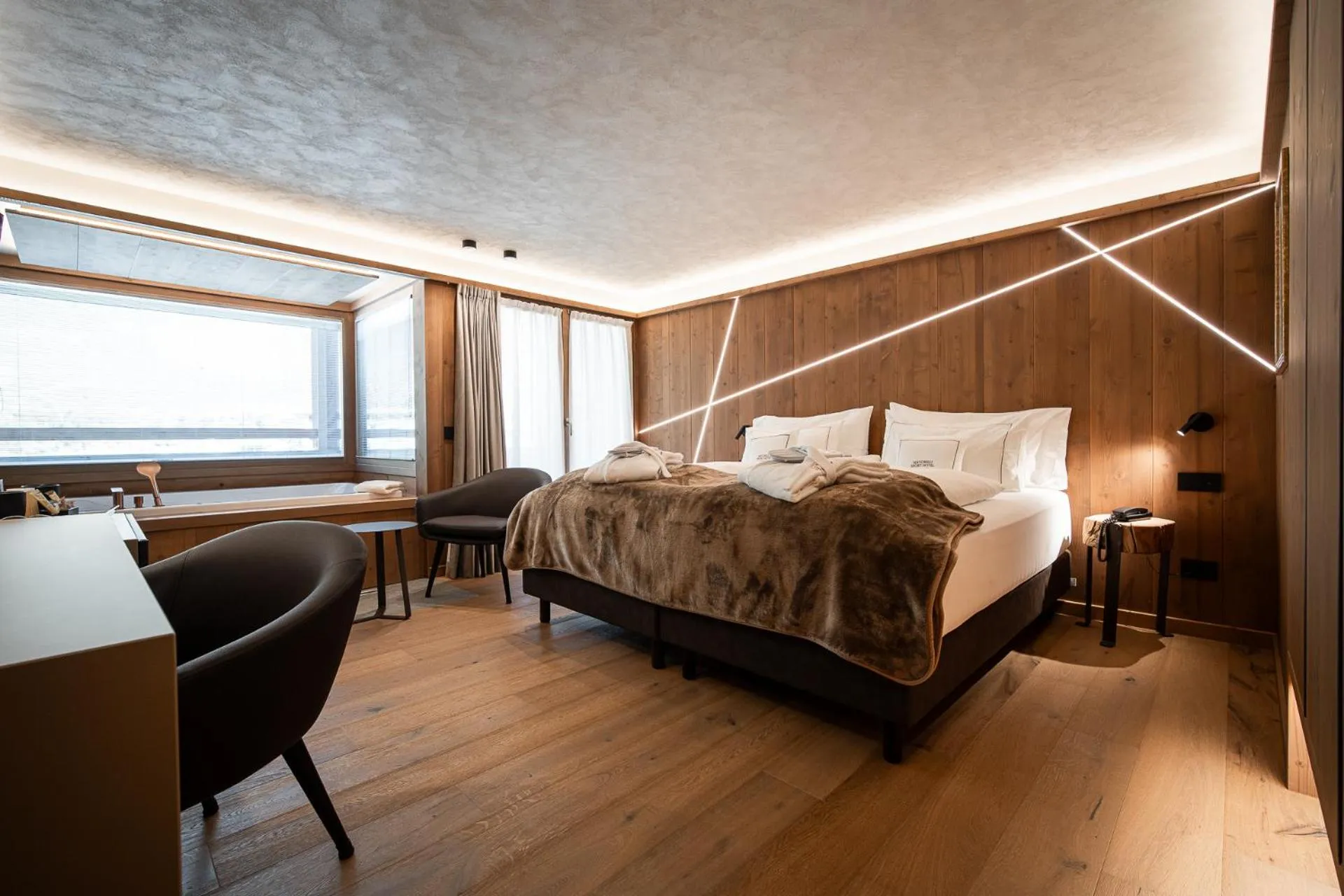 Bed in Sertorelli Sporthotel