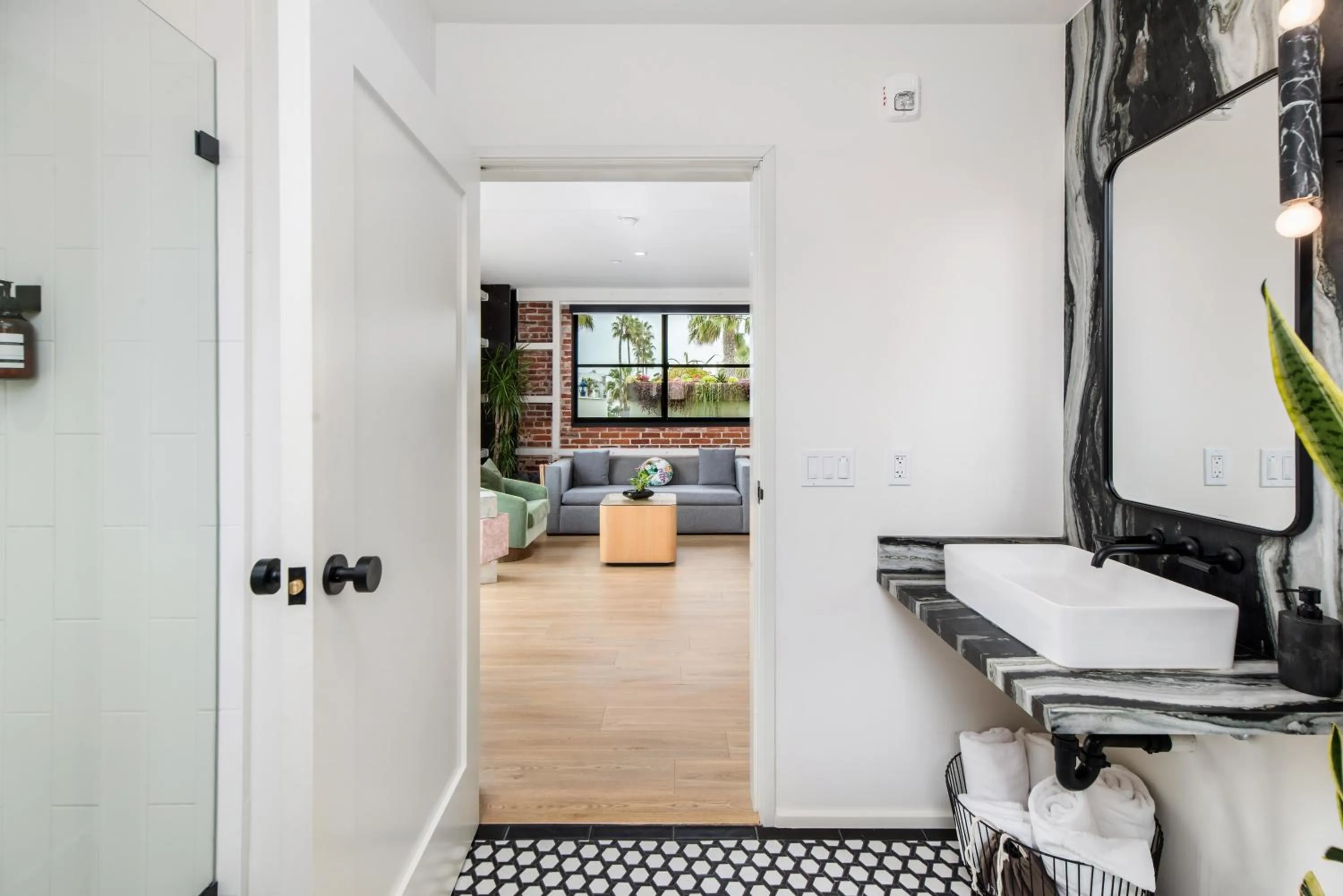 Seating area in The Brick Boutique Hotel