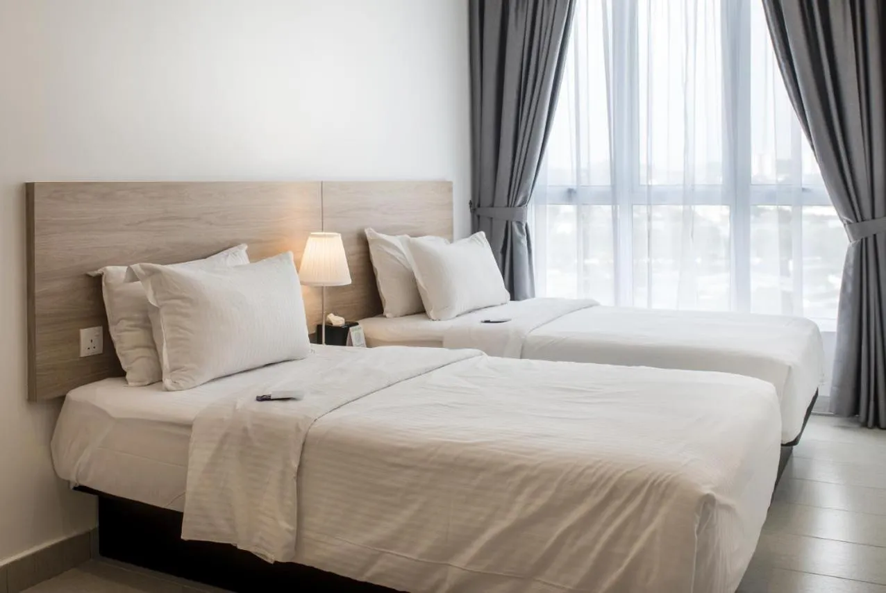 Bed in The Signature Serviced Suites & Office Puchong