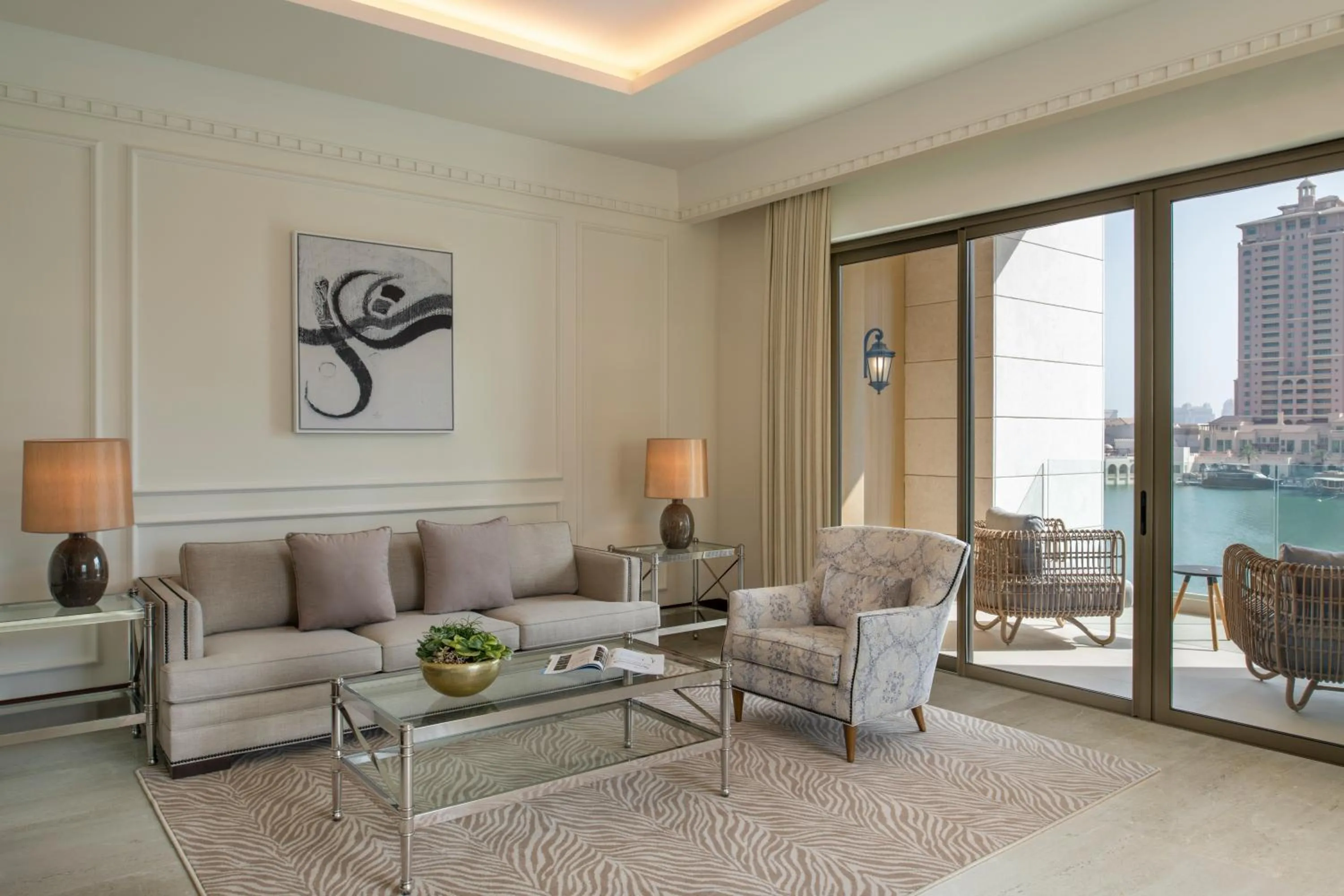 Living room in The St. Regis Marsa Arabia Island, The Pearl Qatar