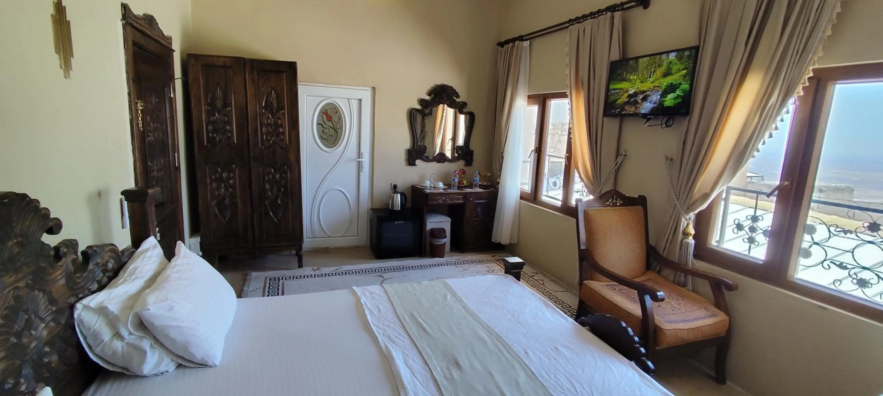 View (from property/room), Bed in CARRA KONAĞI