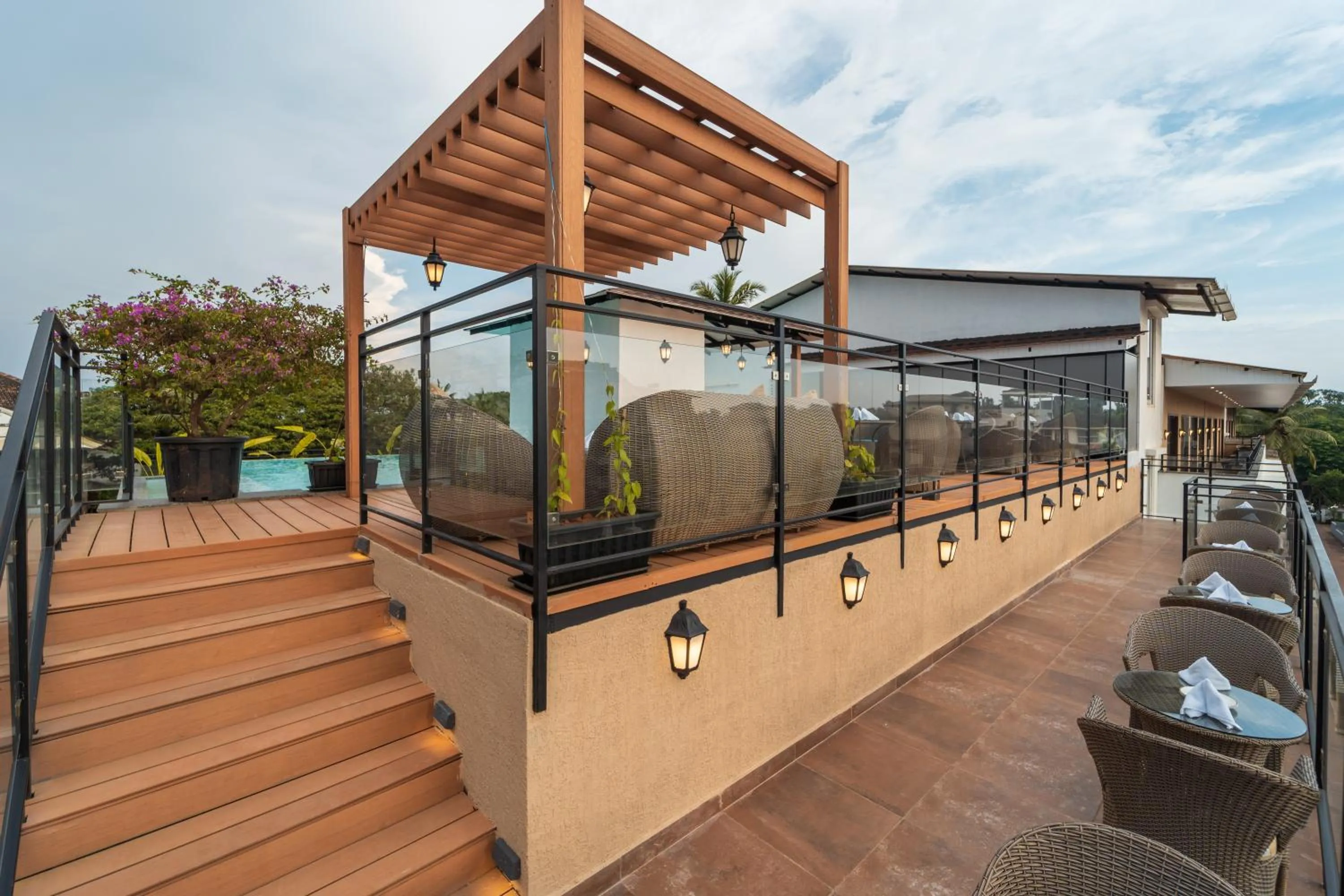 Pool view in Evoke Premium Candolim, North Goa