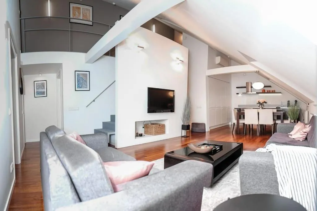 Living room in #stayhere - Spacious Luxury Town Hall 3BDR Apartment