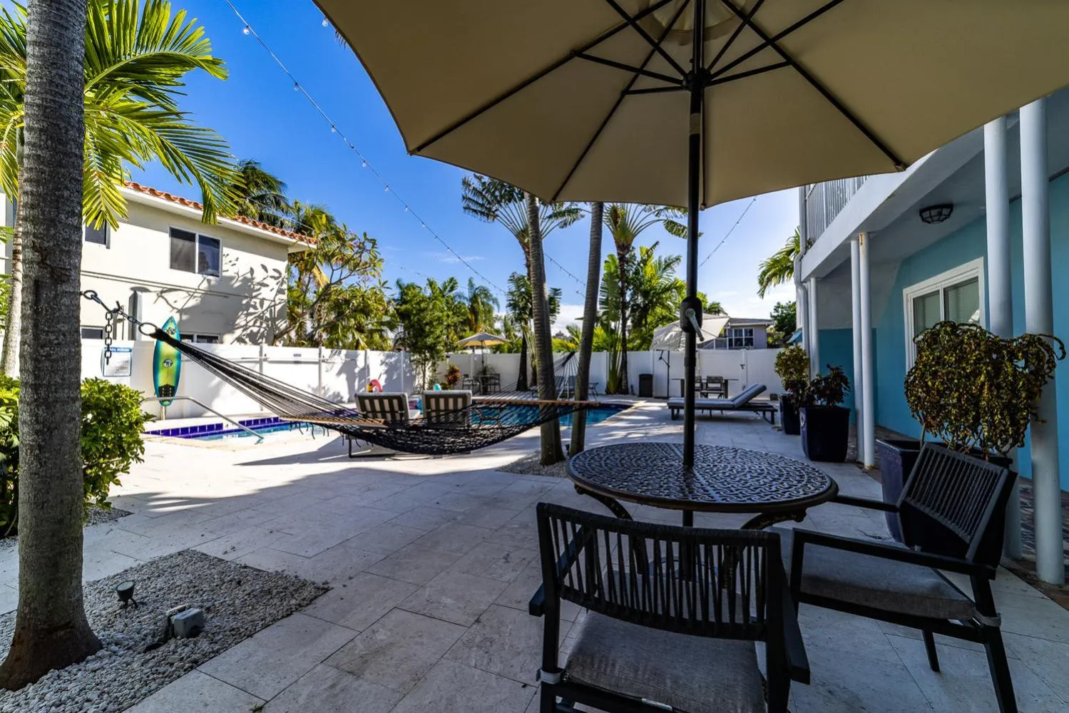Seating area in The Blue Parrot