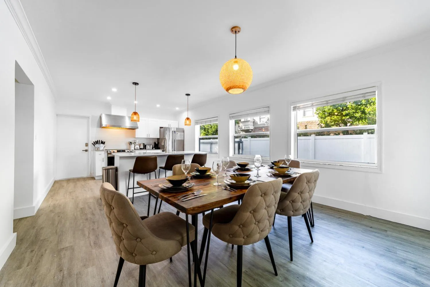 Dining area in The Blue Parrot