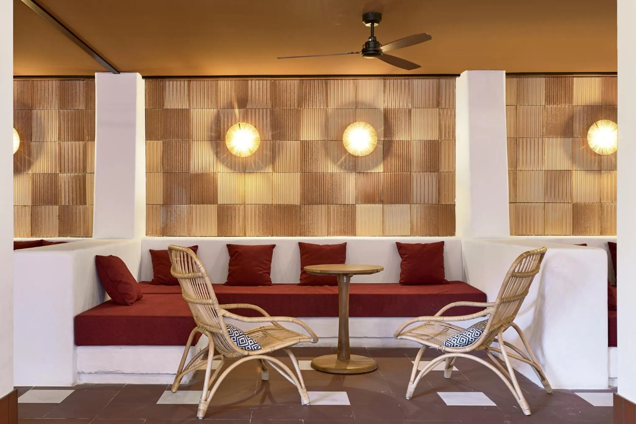 Living room in tent Bahia de Palma