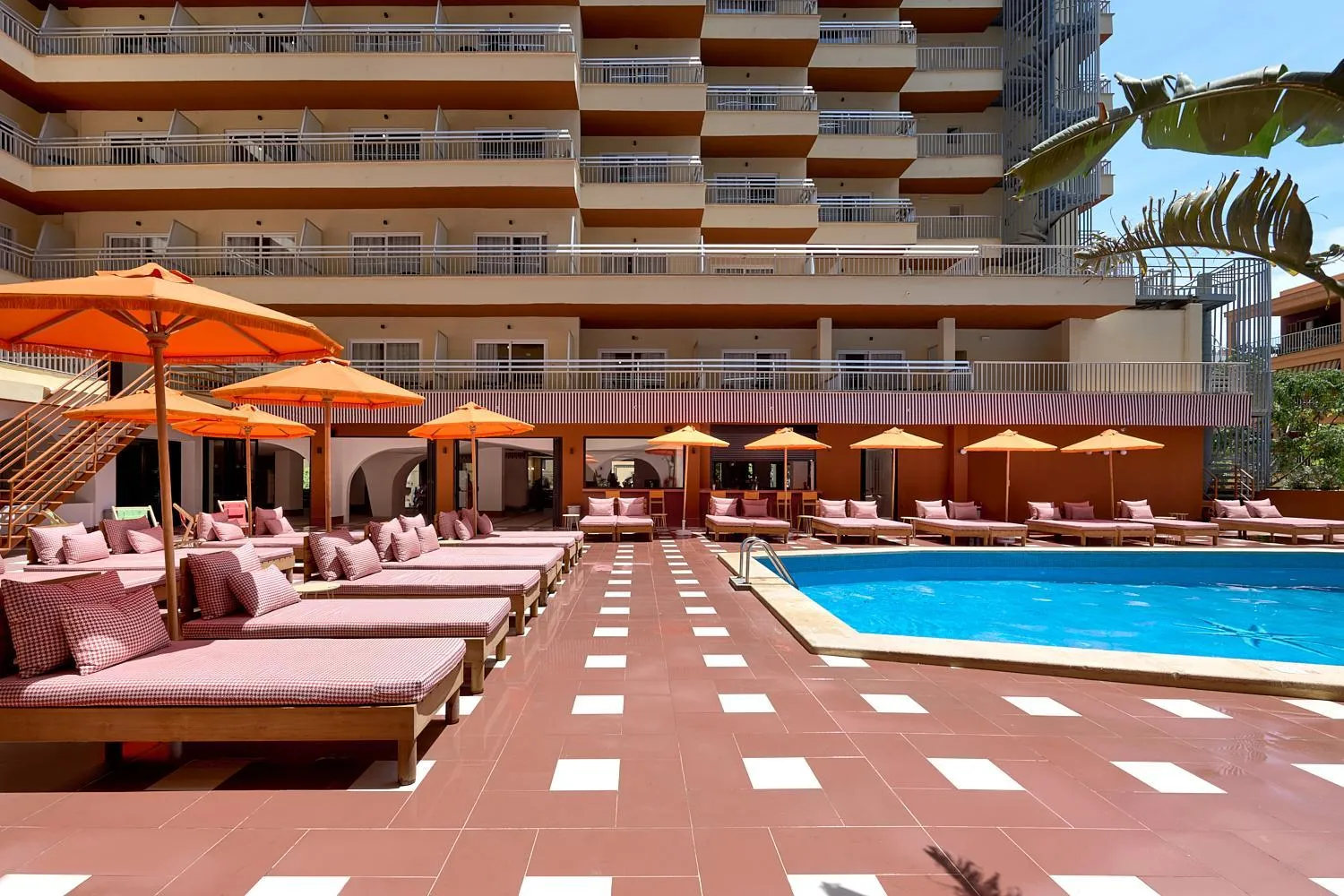 Pool view in tent Bahia de Palma