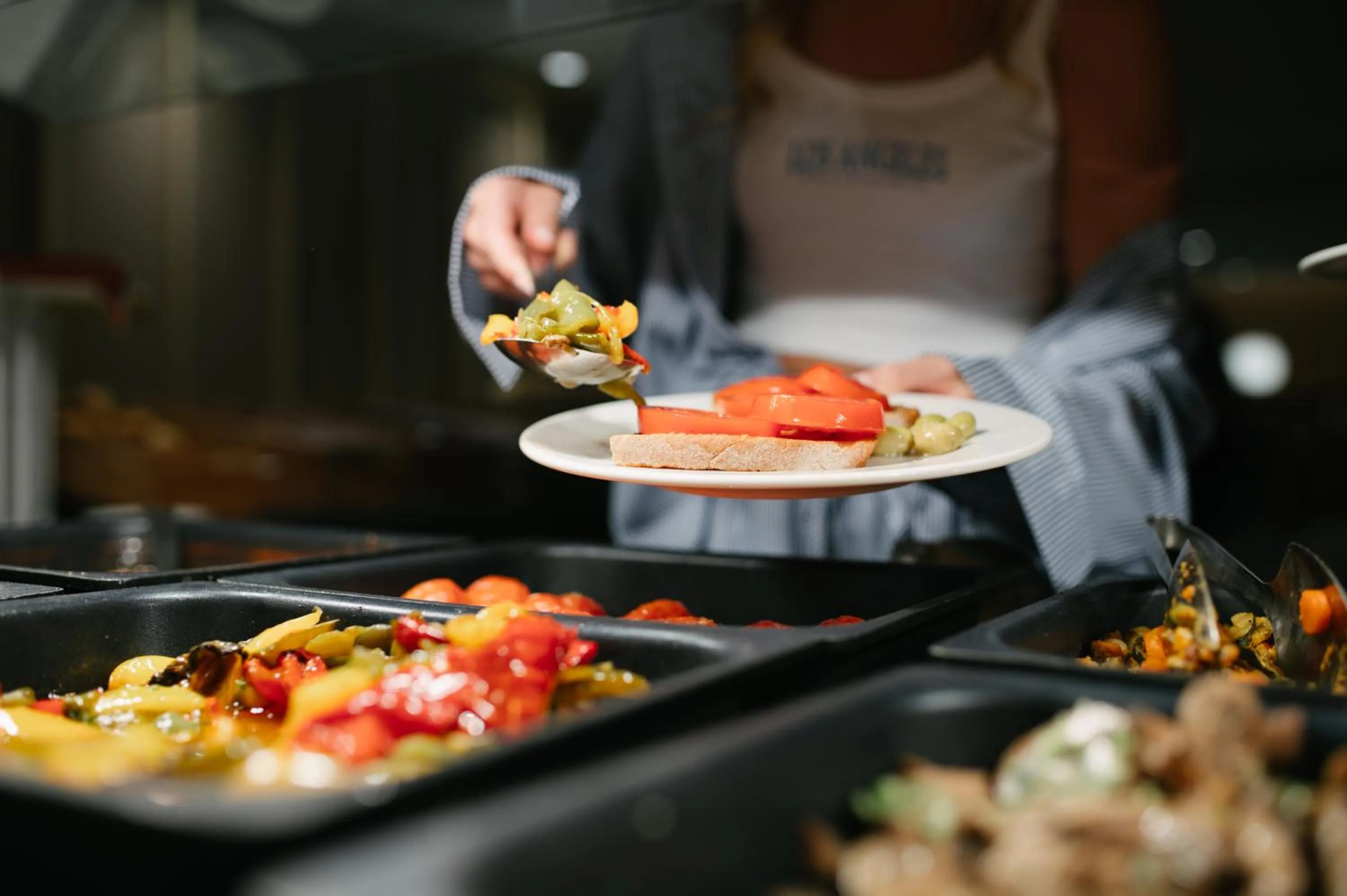 Food in tent Bahia de Palma