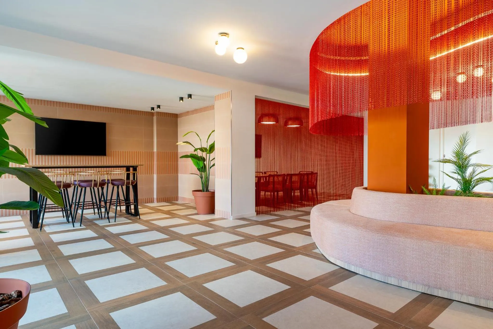 Living room in tent Arenal