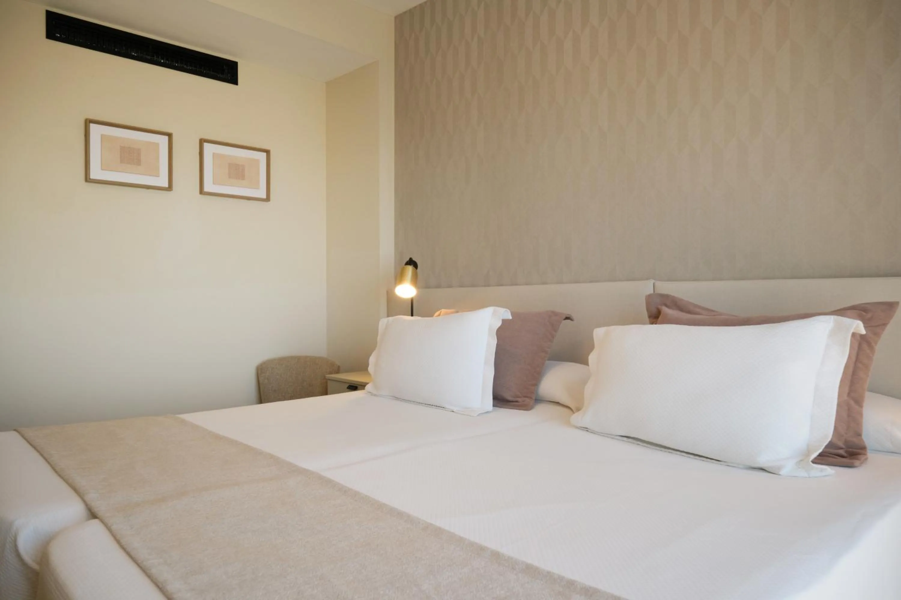 Bed in Hotel Joan Miró Museum