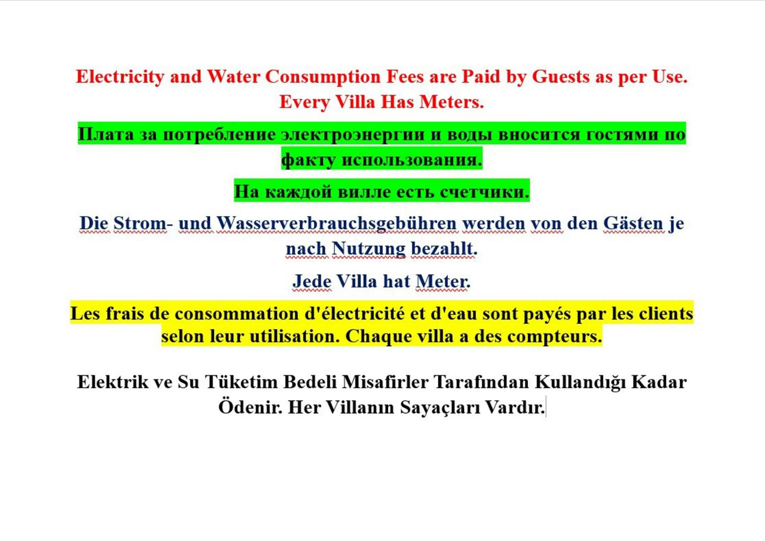 Text overlay in Paradise Town Villa Majesty