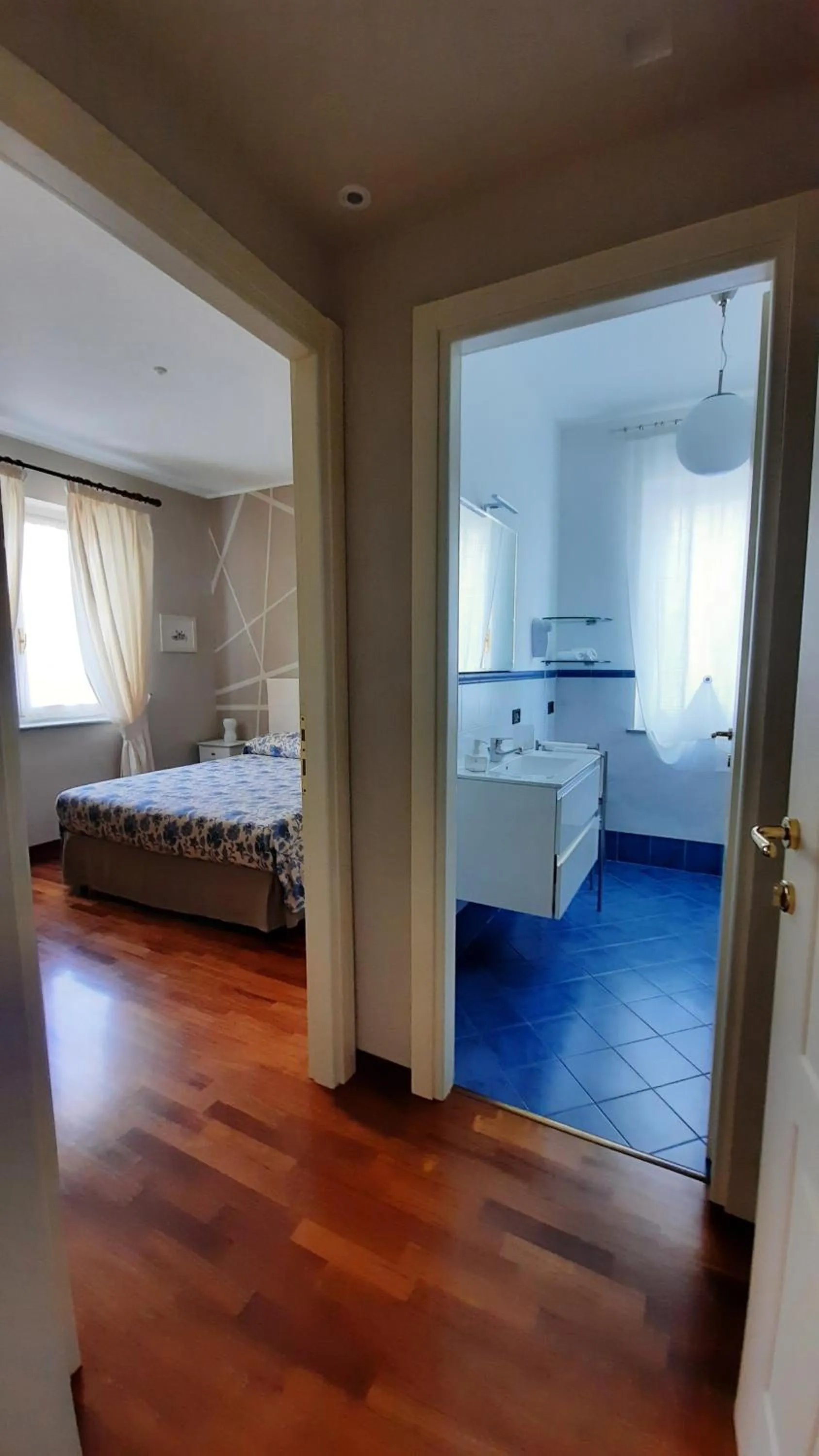 Bathroom, Bed in B&B Ai Tre Cavalli