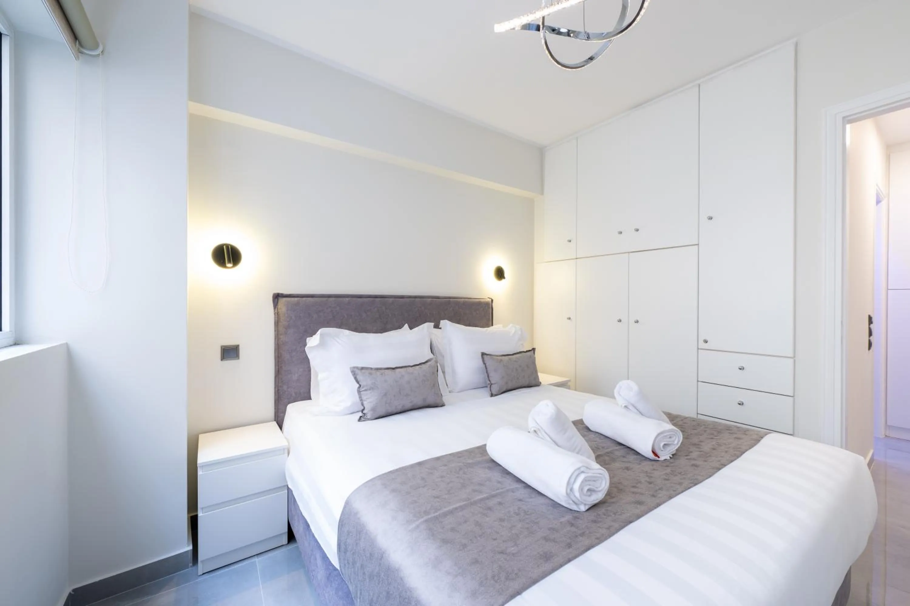 Bed in Acropolis Cozy Apartments