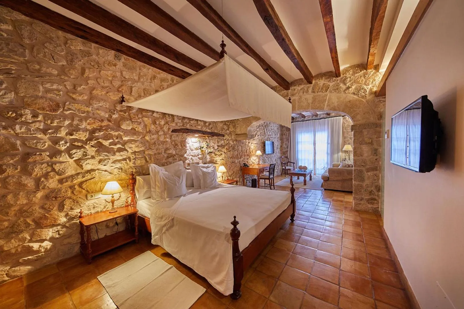 Bed in Cas Comte Suites & Spa - Adults Only