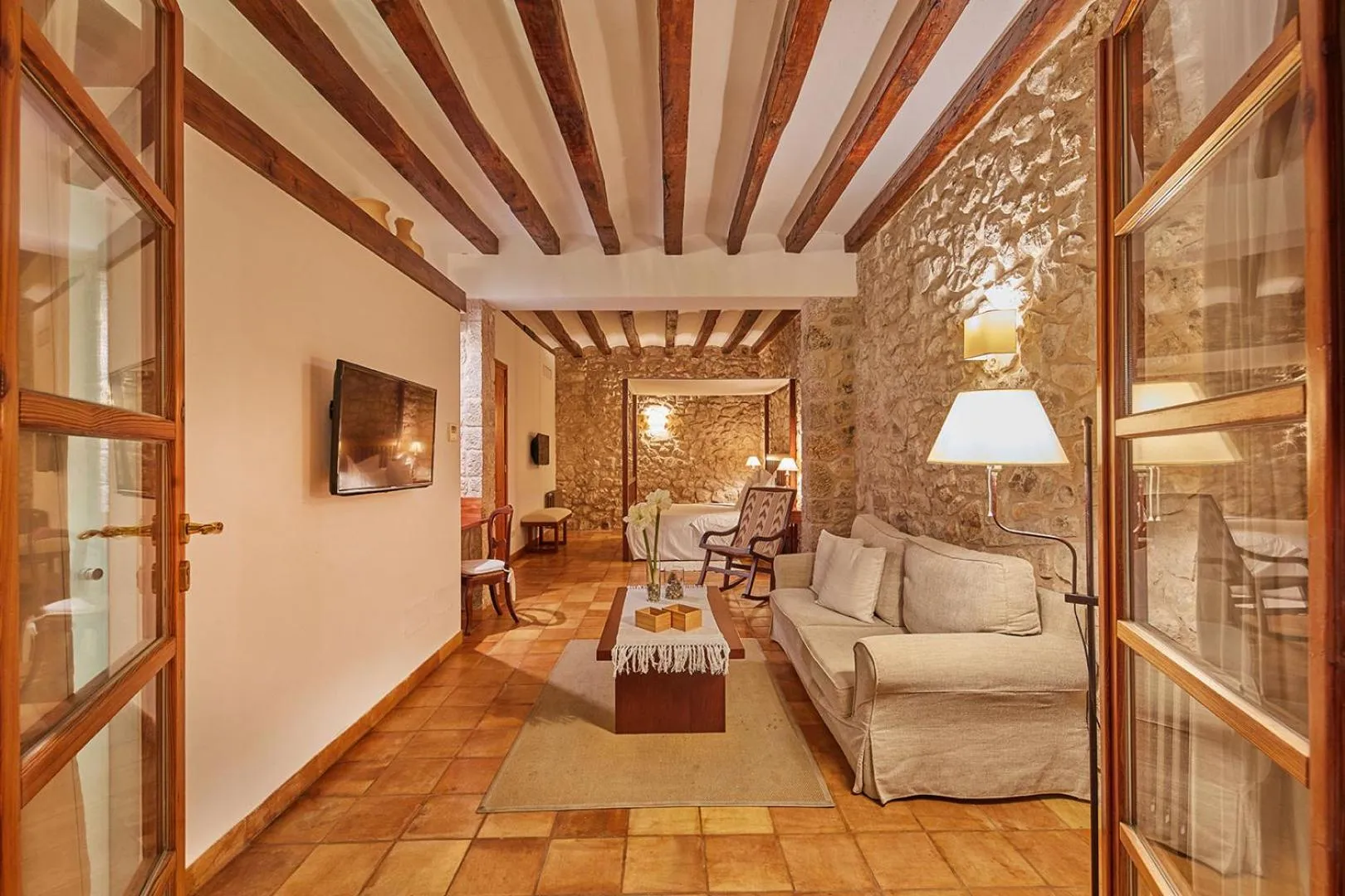 Bed in Cas Comte Suites & Spa - Adults Only