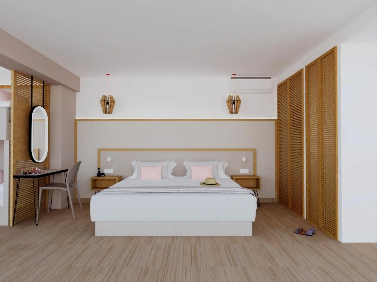 Bedroom, Bed in Hotel Vibra Cala Tarida-3SUP