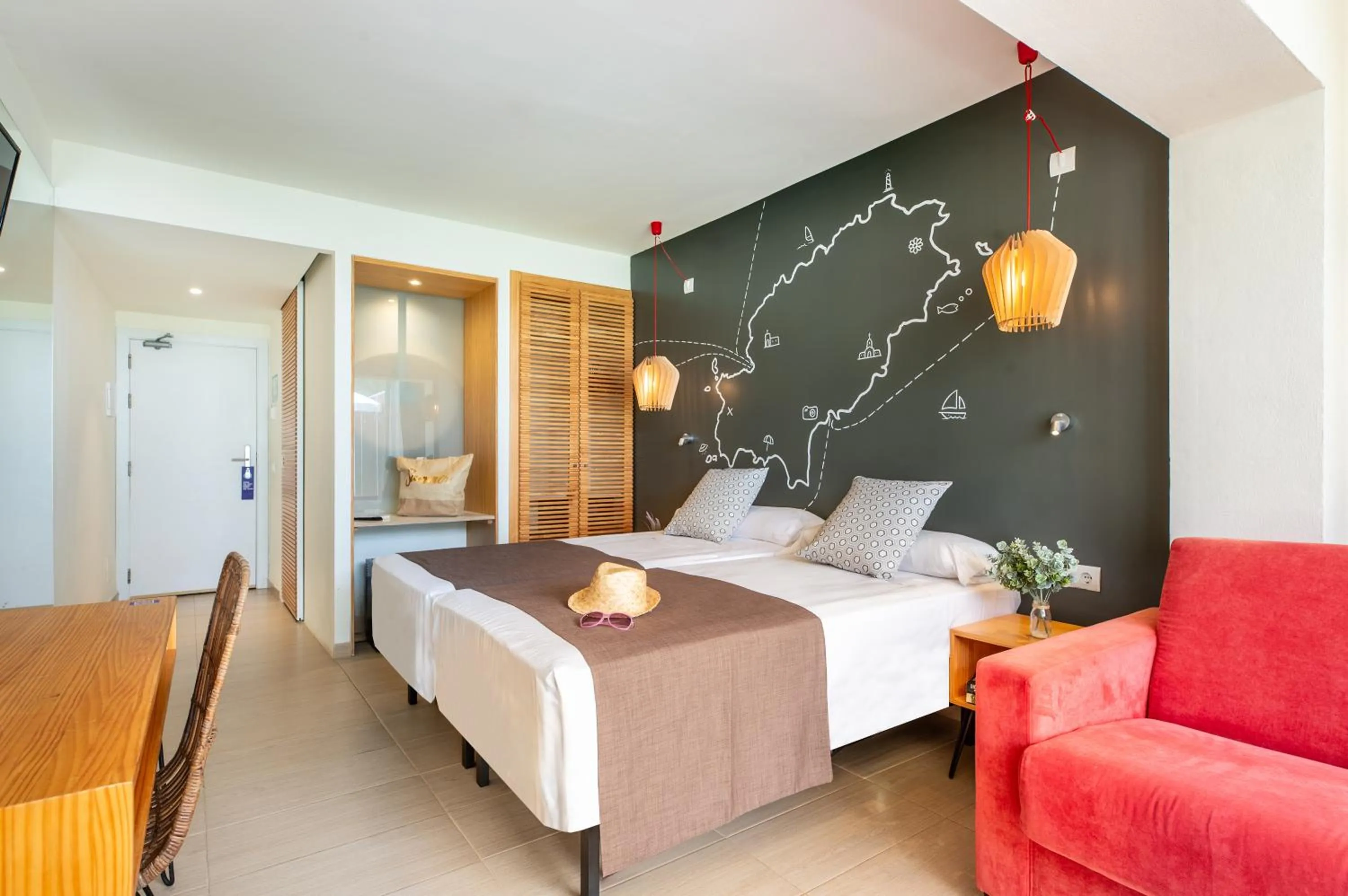 Photo of the whole room, Bed in Hotel Playasol Cala Tarida