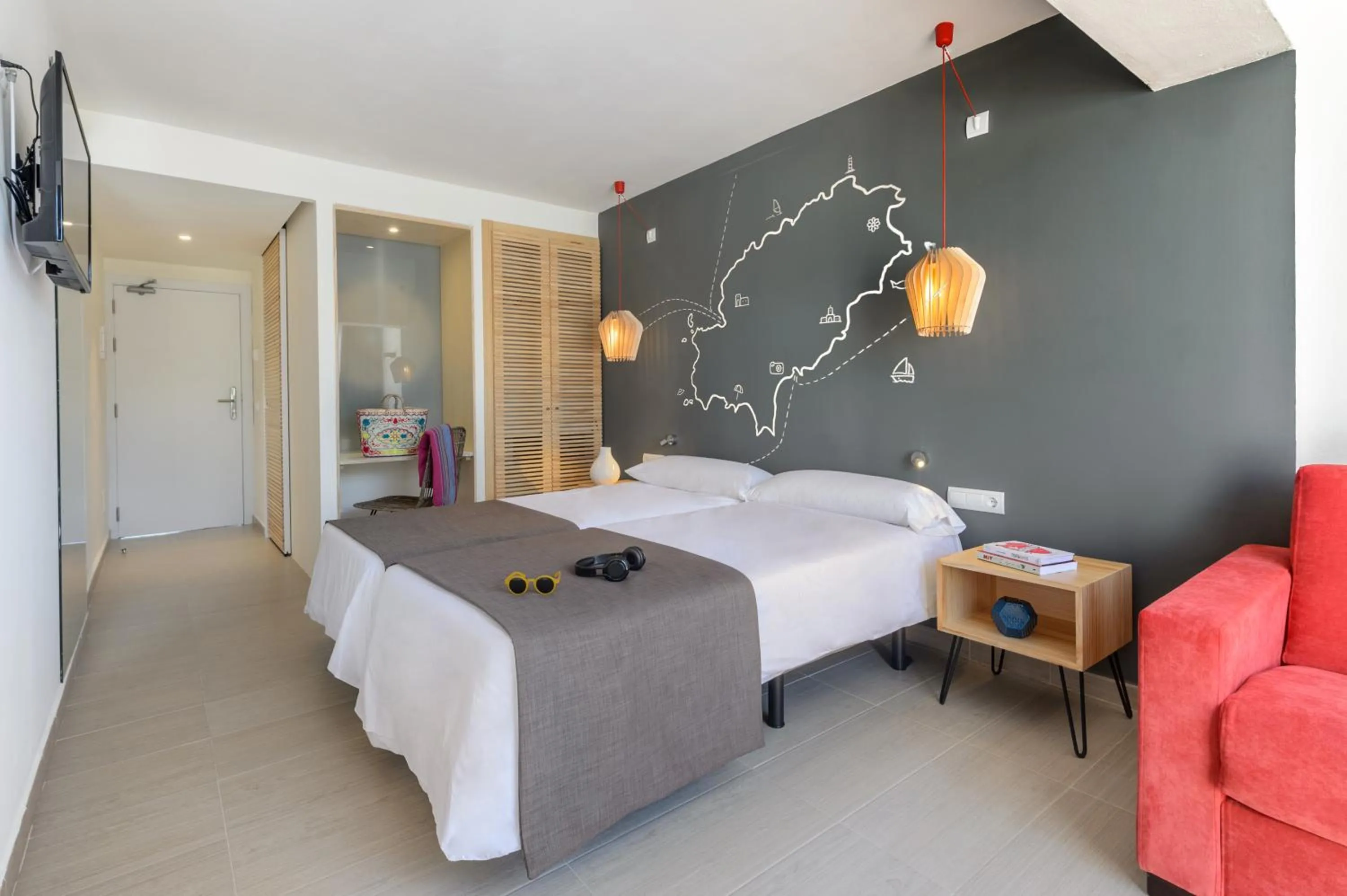 Photo of the whole room, Bed in Hotel Playasol Cala Tarida