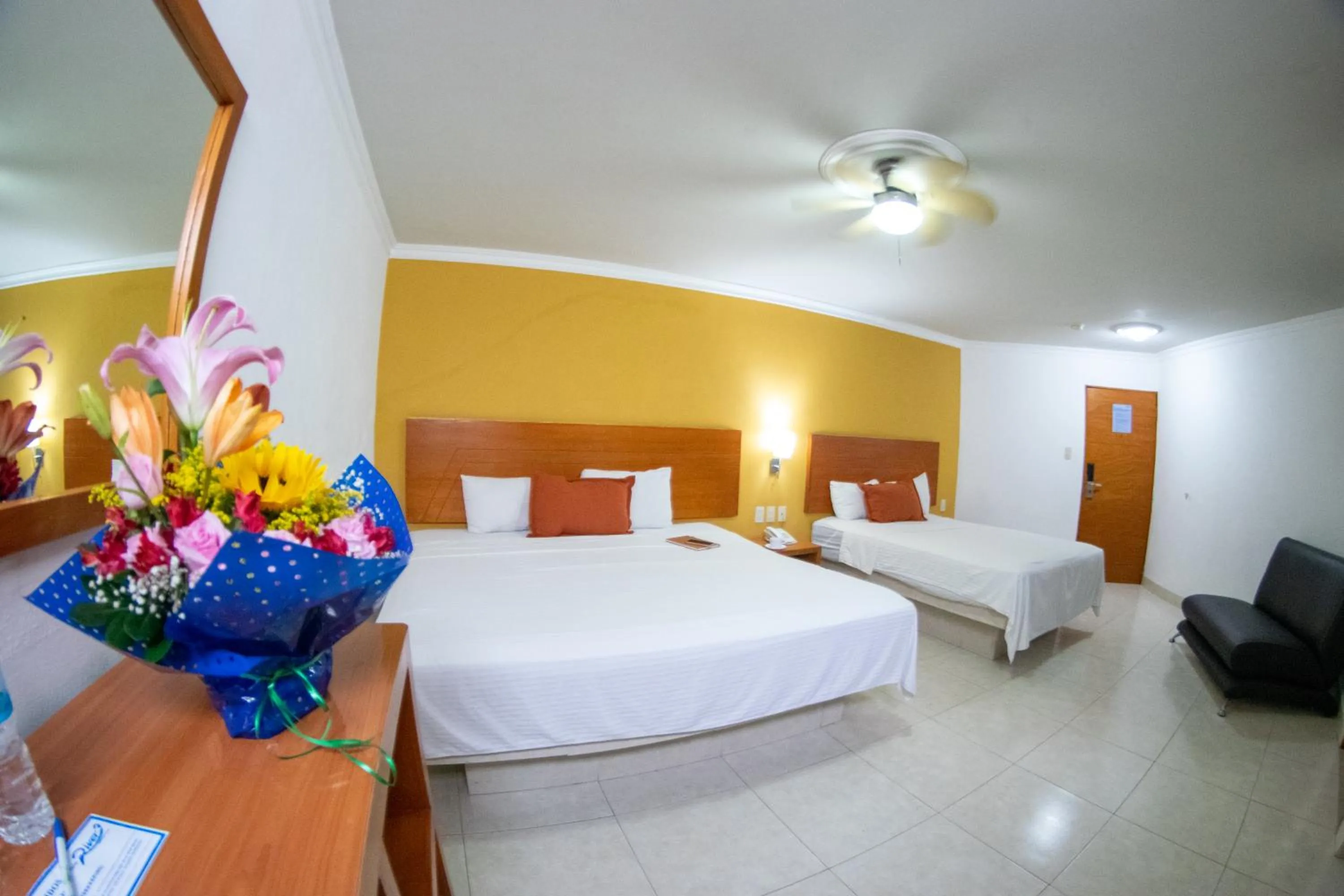 Bed in Hotel River Poliforum