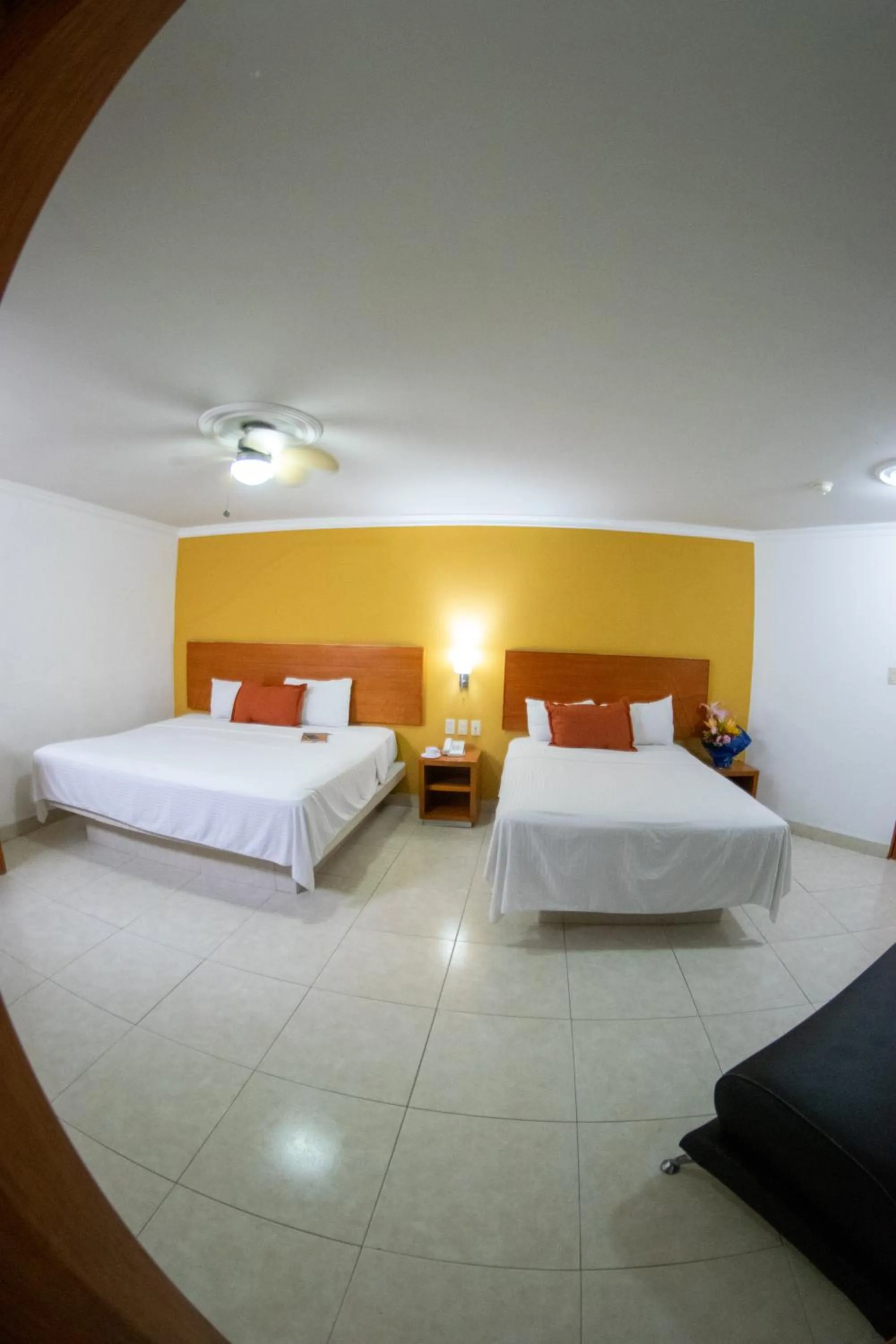 Bed in Hotel River Poliforum