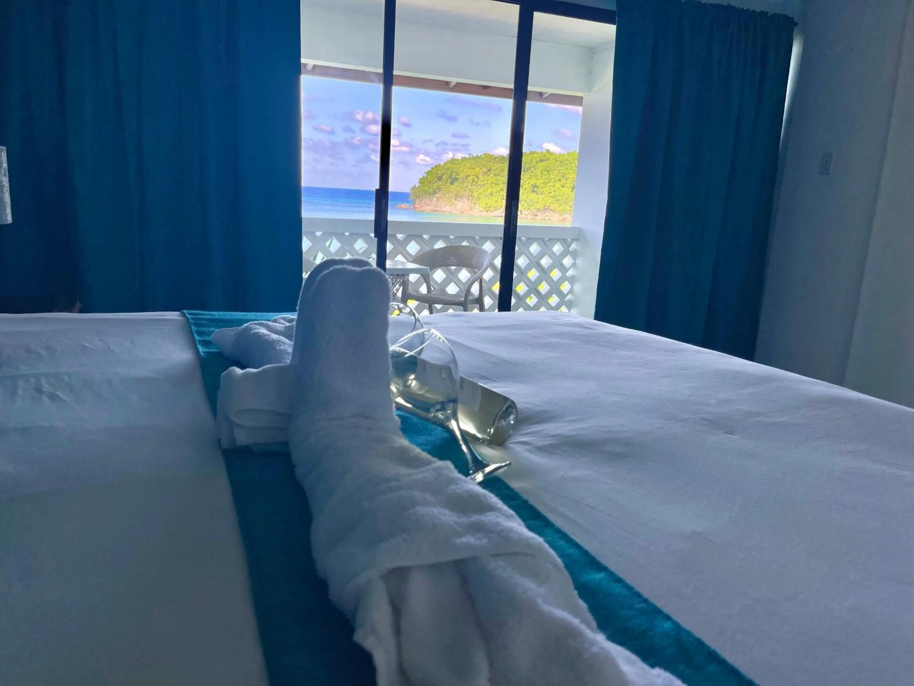 Bed in Sand and Tan Beach Hotel