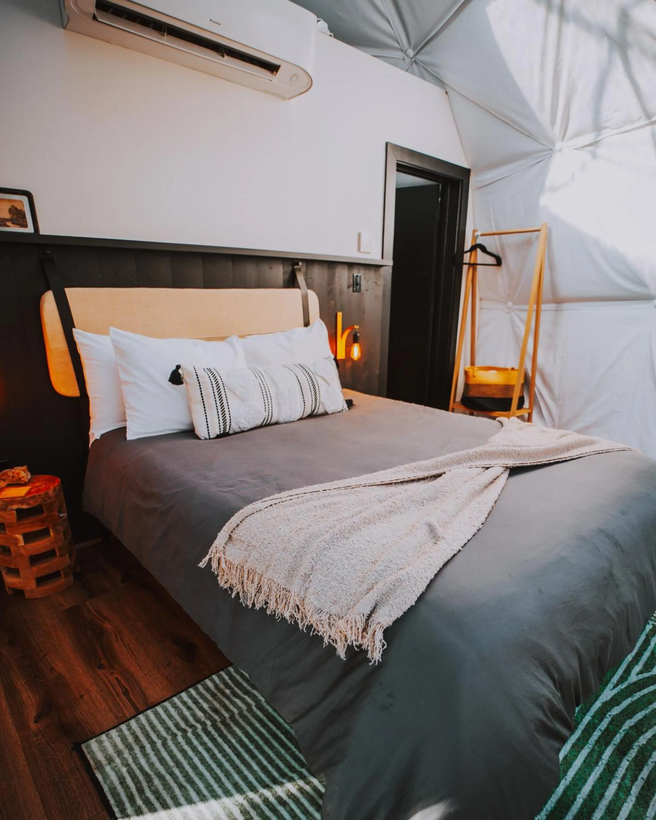 Bed in Starlight Haven Hot Springs