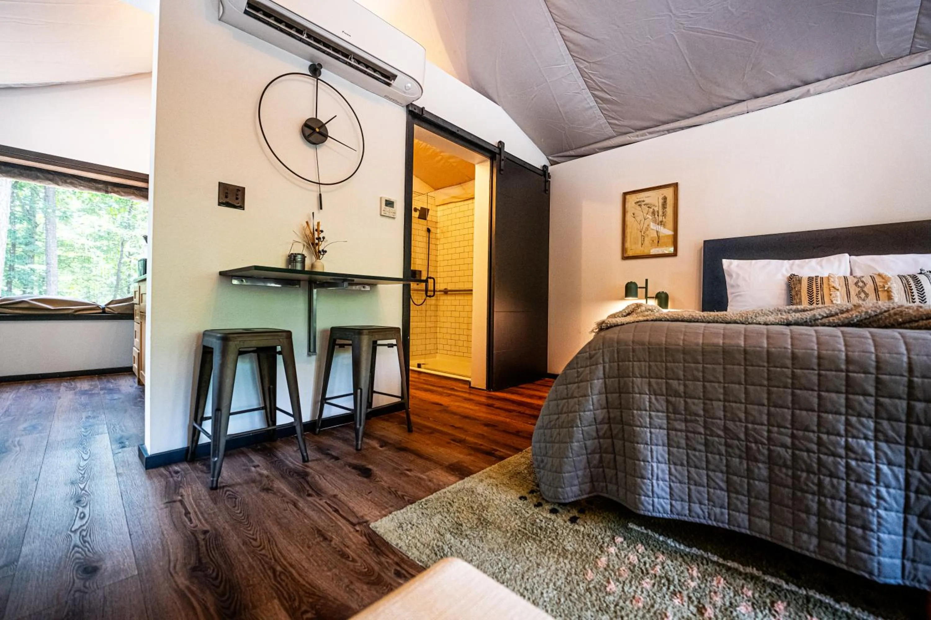 Bed in Starlight Haven Hot Springs