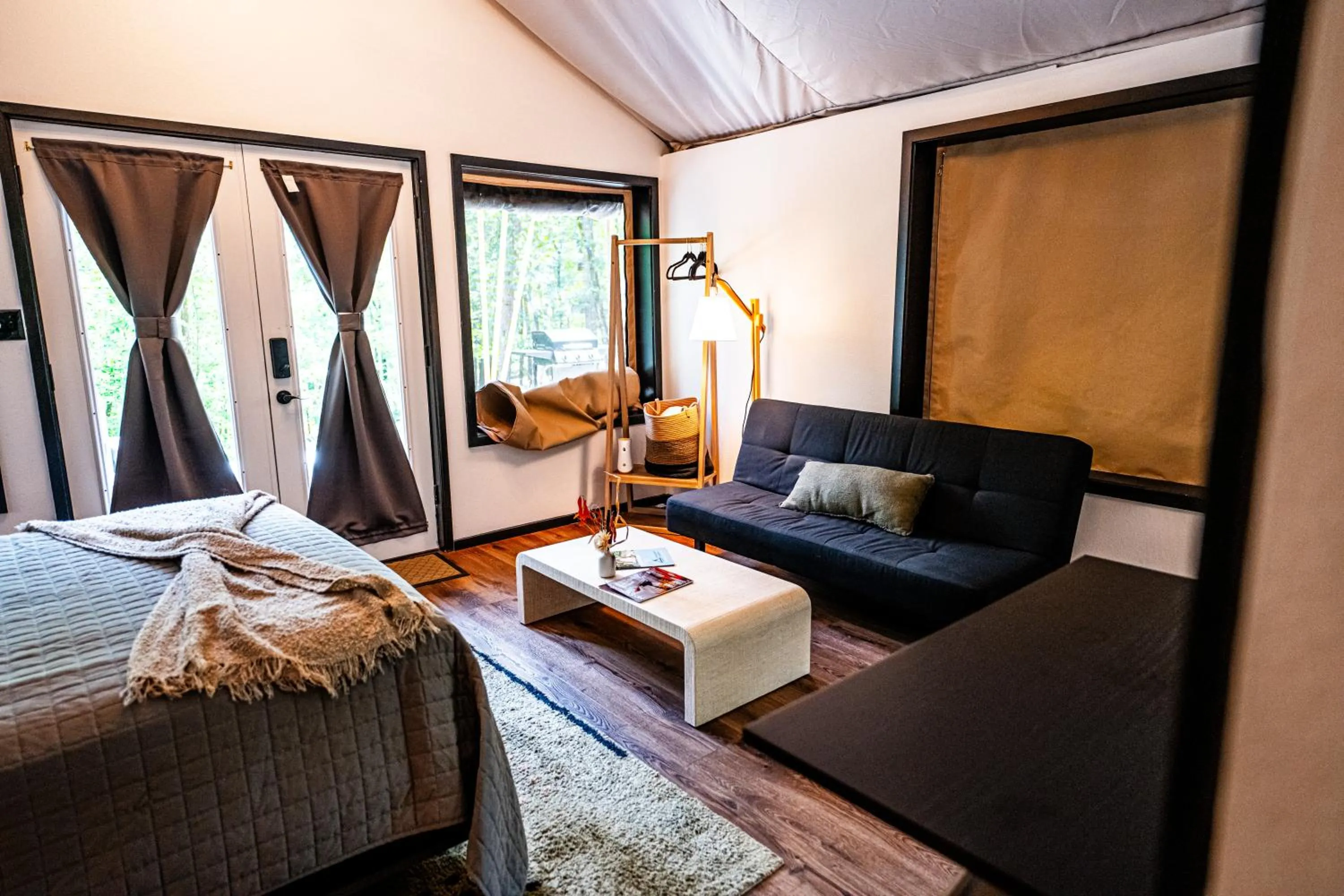 Bed in Starlight Haven Hot Springs