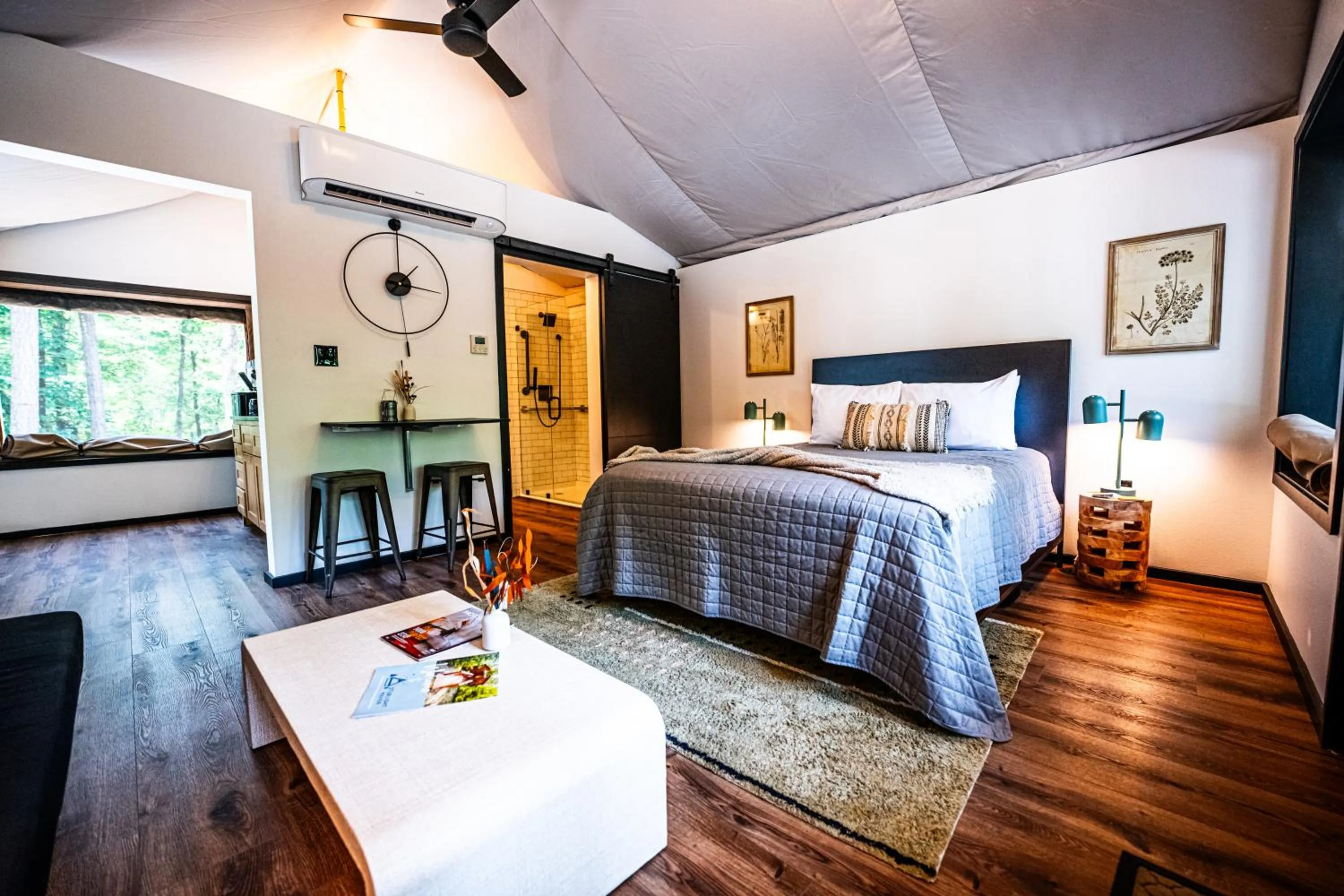 Bed in Starlight Haven Hot Springs