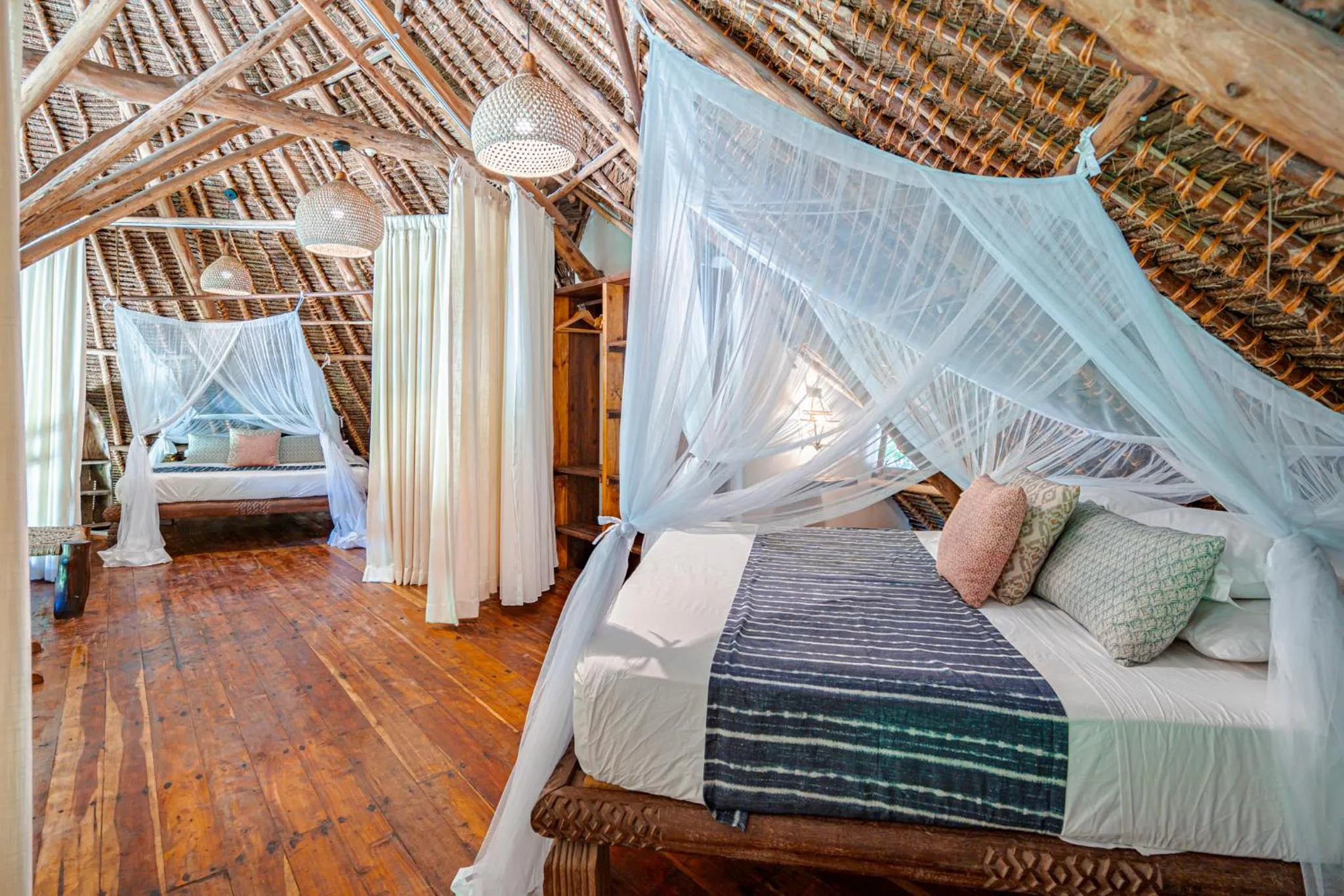 Bed in Waterlovers Beach Resort