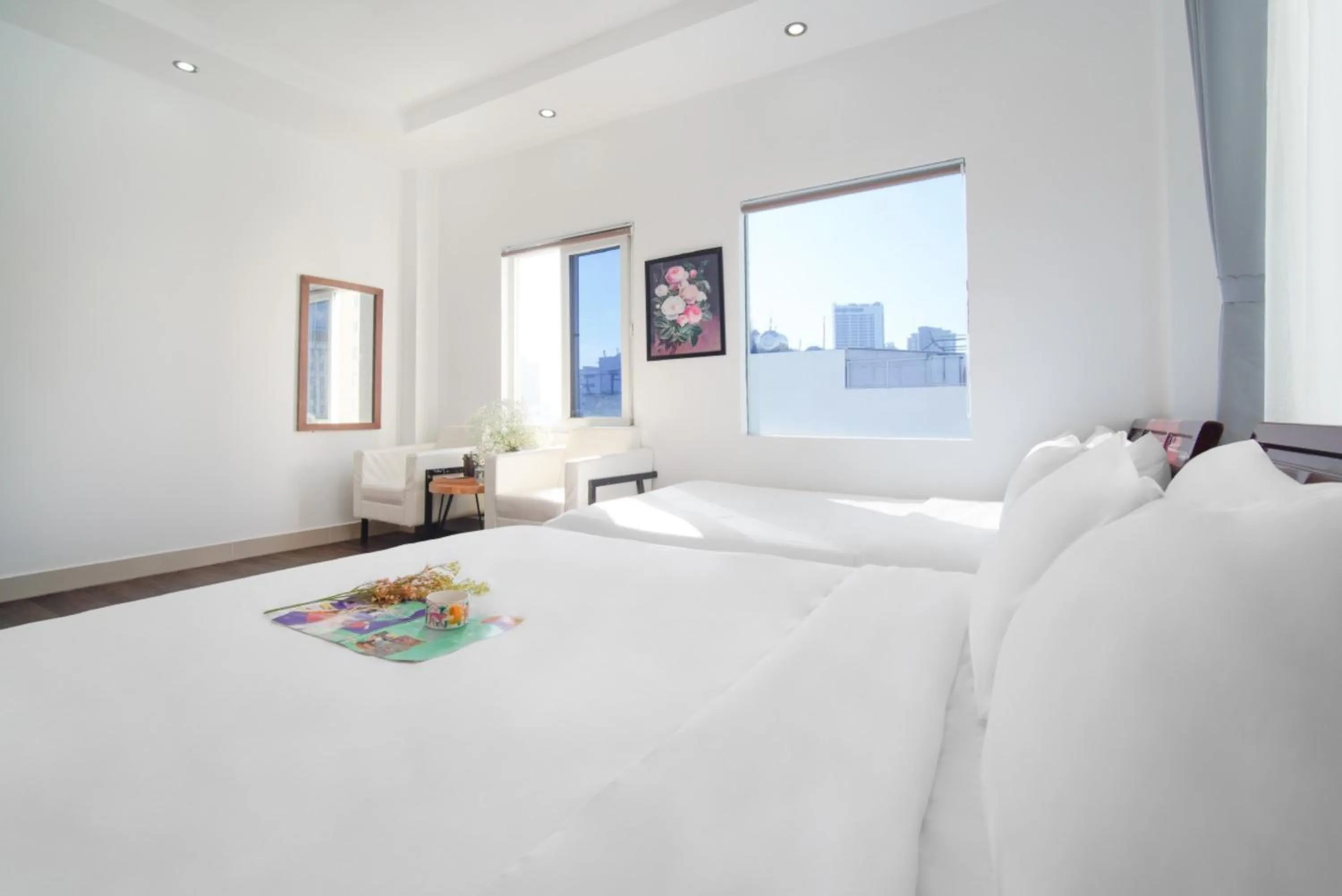 Bed in SKY APARTMENT & HOTEL
