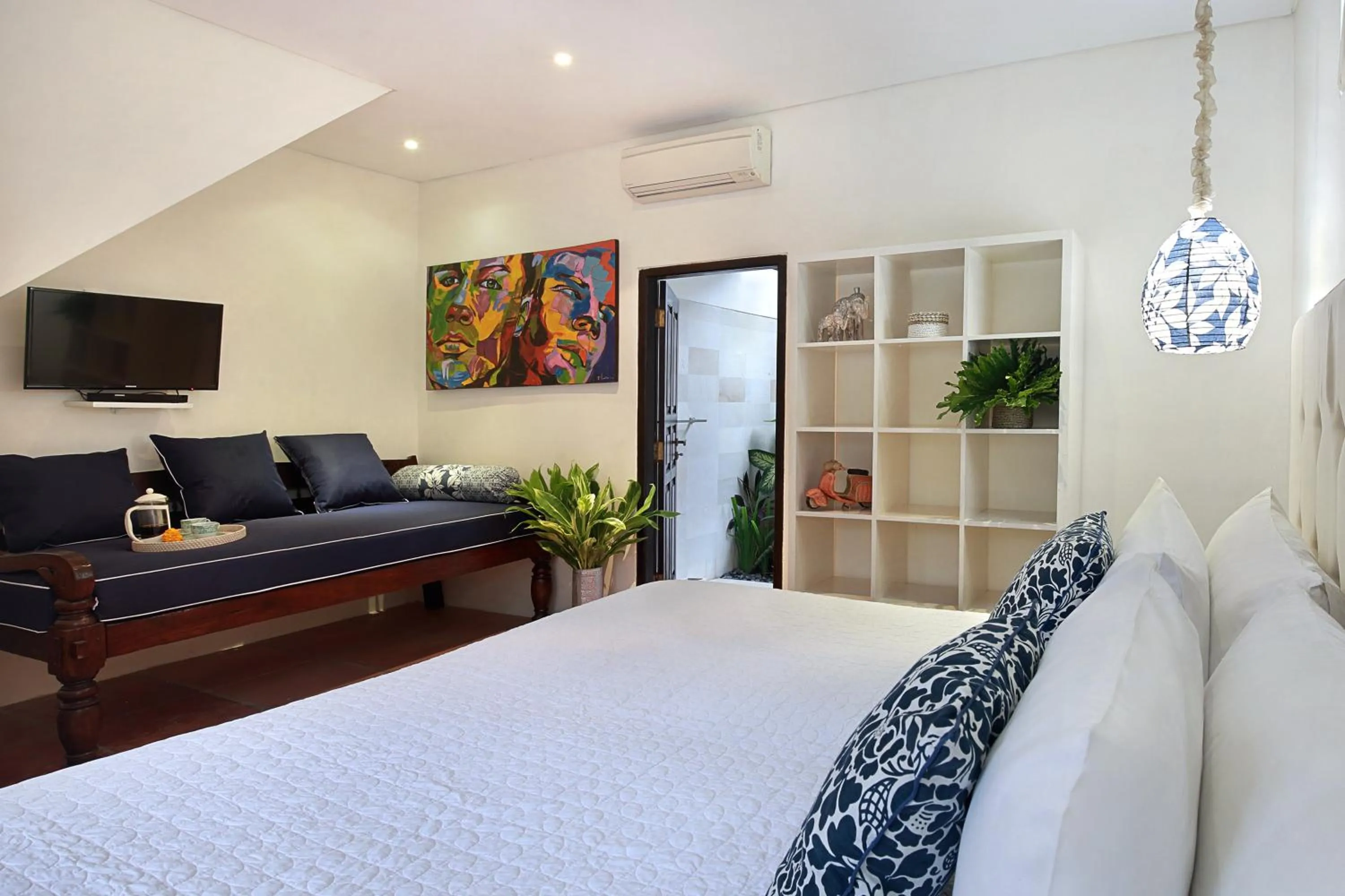 Bedroom, Bed in Villa Elleo