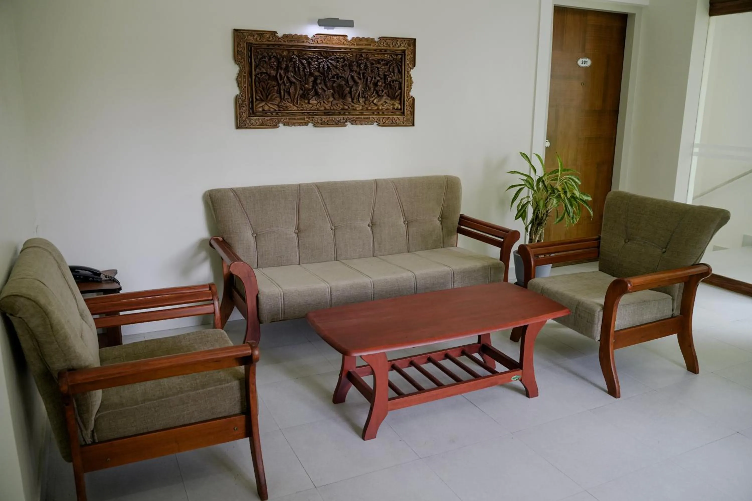 Property building, Seating Area in Hotel Palm shore
