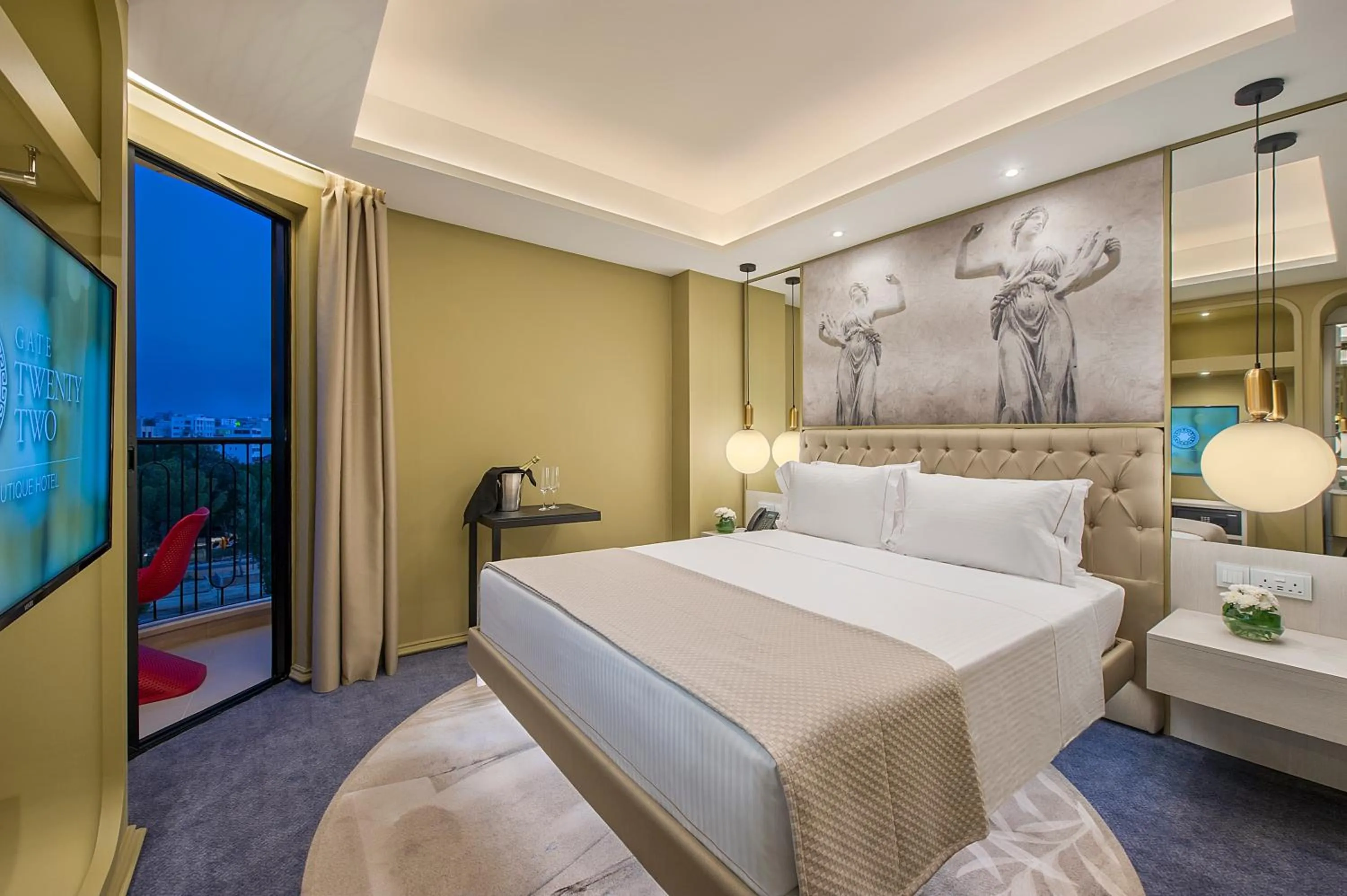 Bed in Gate Twenty Two Boutique Hotel