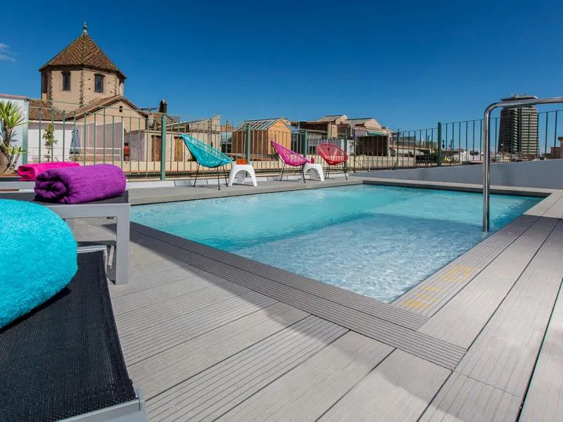 Pool view in Leonardo Hotel Barcelona Las Ramblas