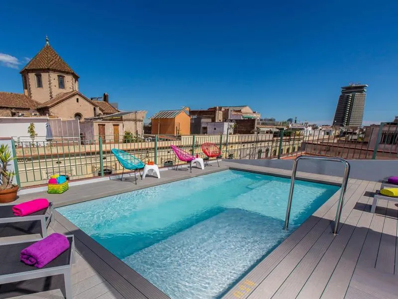 Pool view in Leonardo Hotel Barcelona Las Ramblas