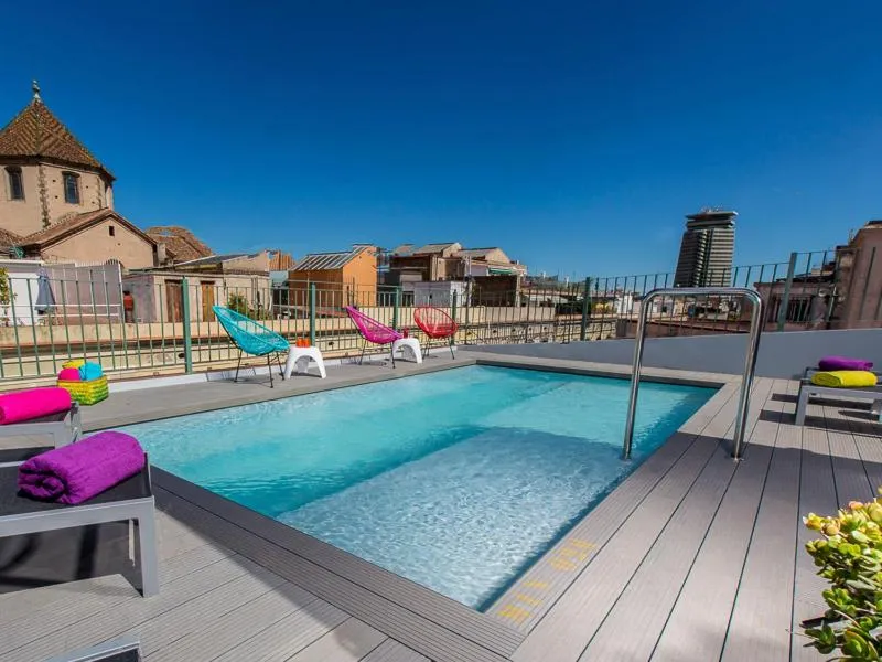 Pool view in Leonardo Hotel Barcelona Las Ramblas