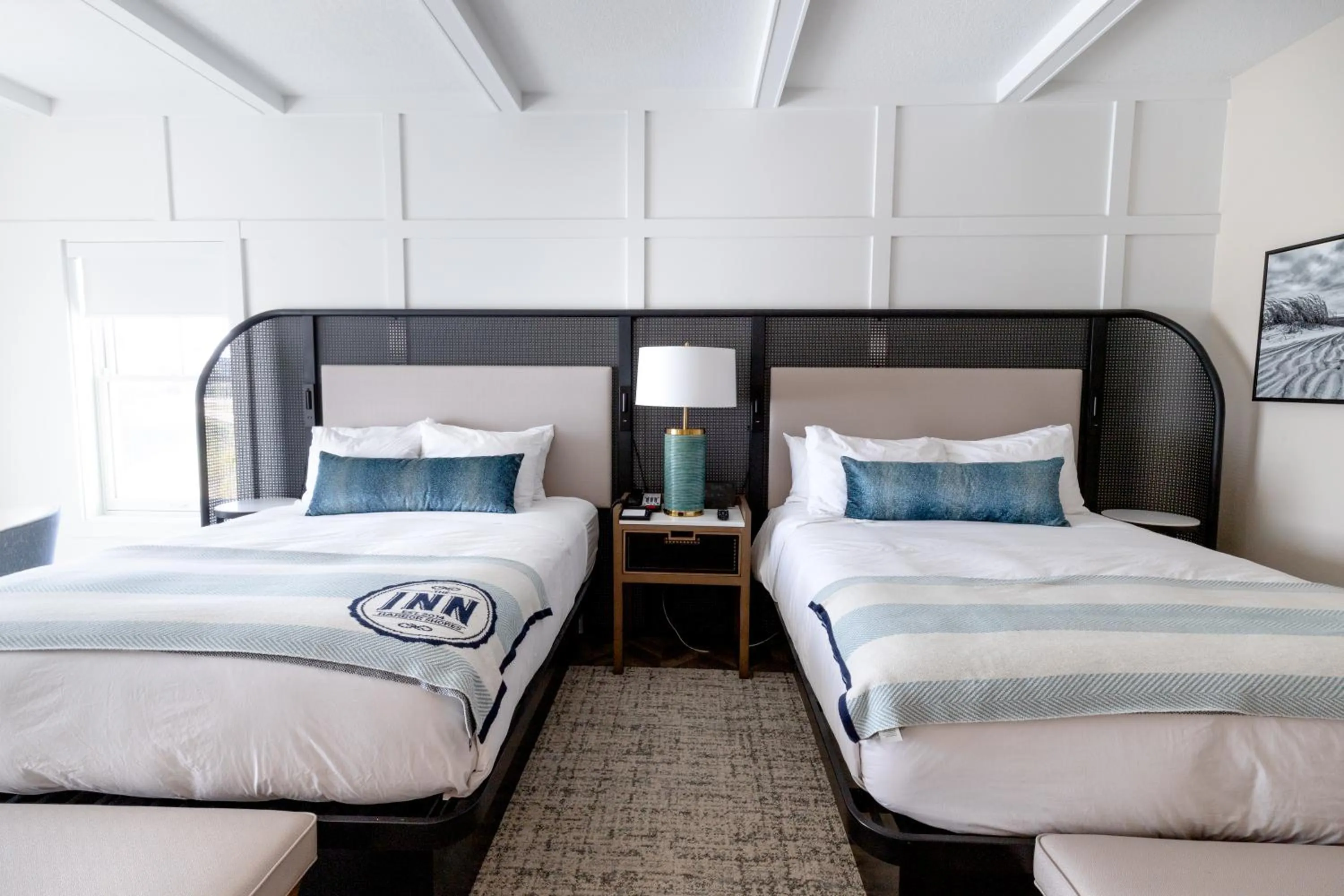 Bed in The Inn at Harbor Shores