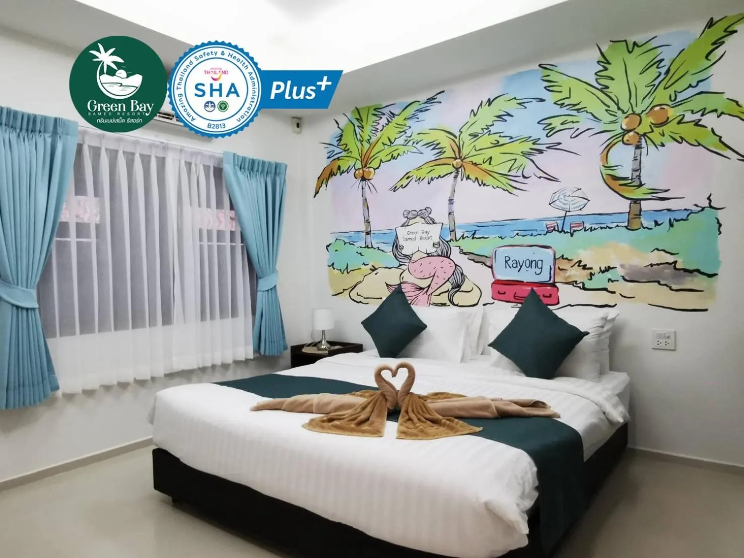 Bed in Green Bay Samed Resort