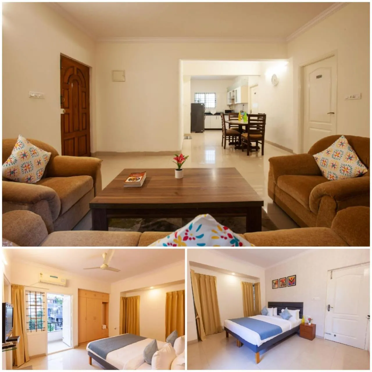 Bed in Iris Comforts Sharing service apartment