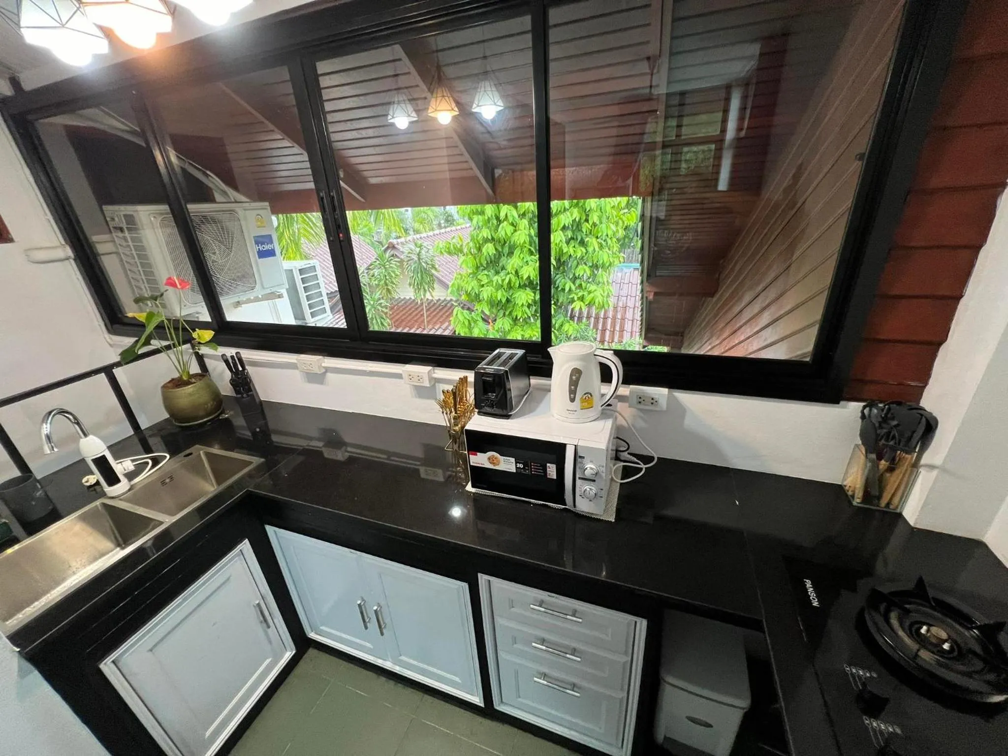 Kitchen or kitchenette in Amara Beach Resort Koh Phangan