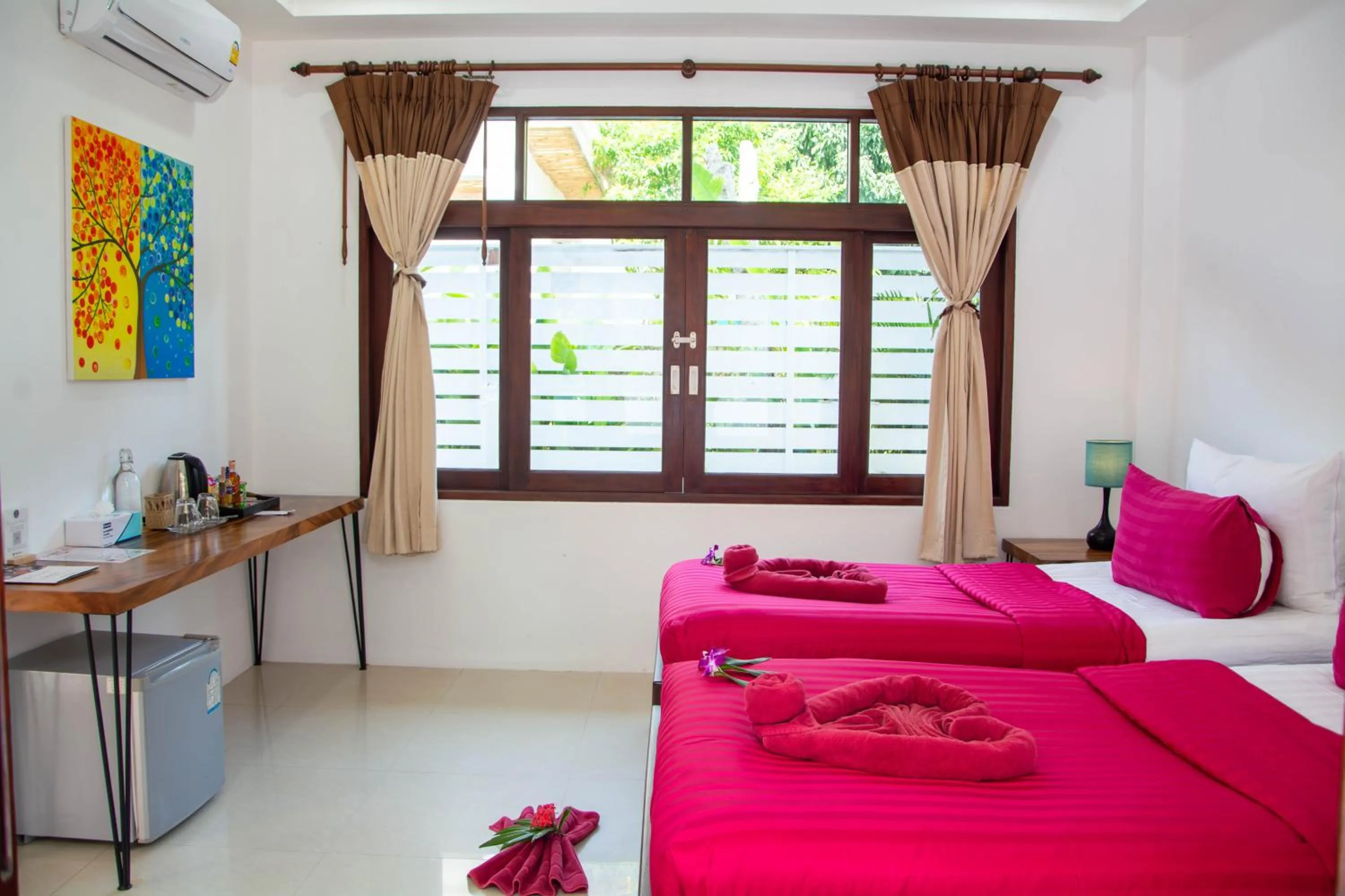 Bed in Amara Beach Resort Koh Phangan