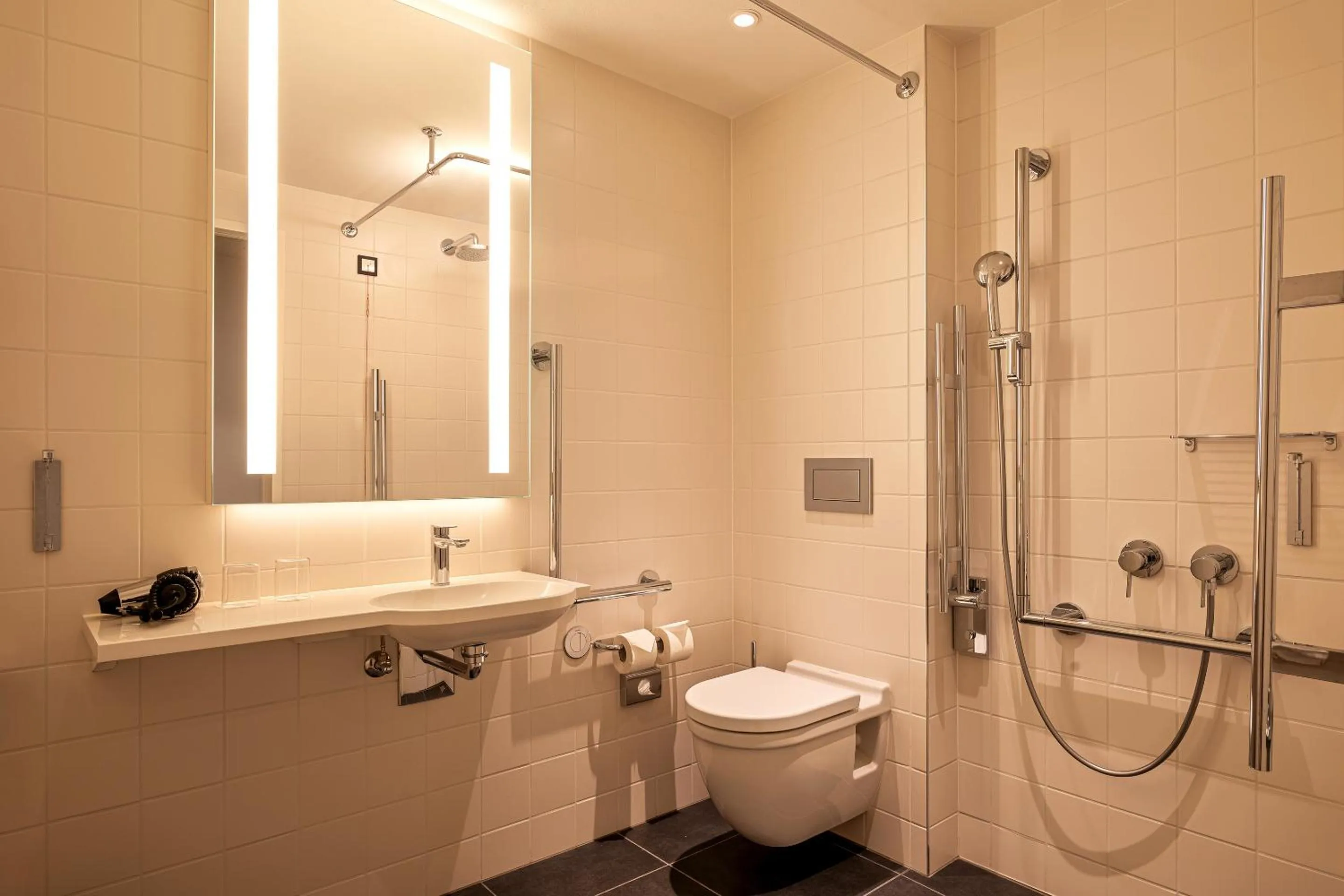 Toilet in IntercityHotel Geneva