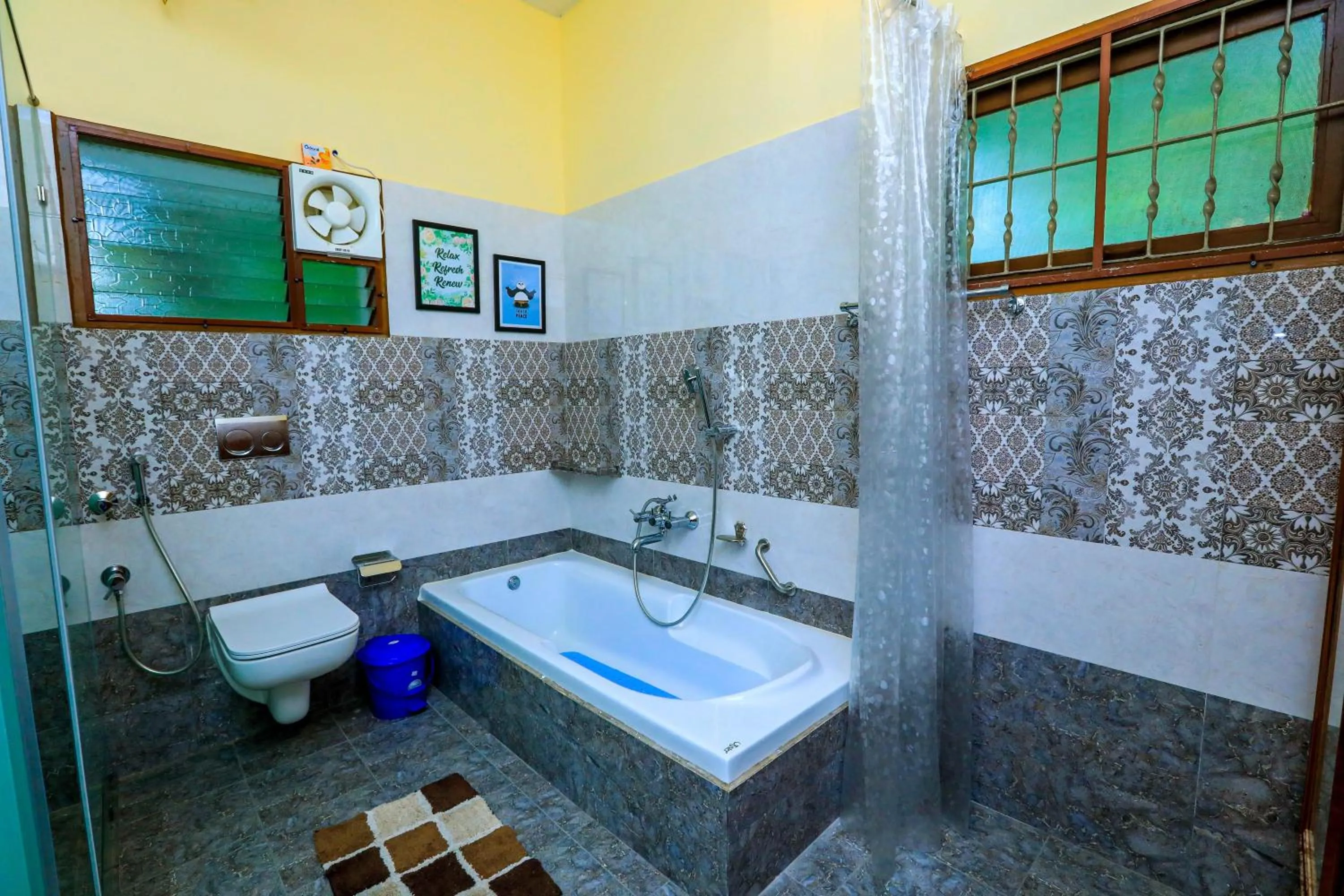 Toilet in Bay Homes 2BHK WT Bathtub Near Rock Beach