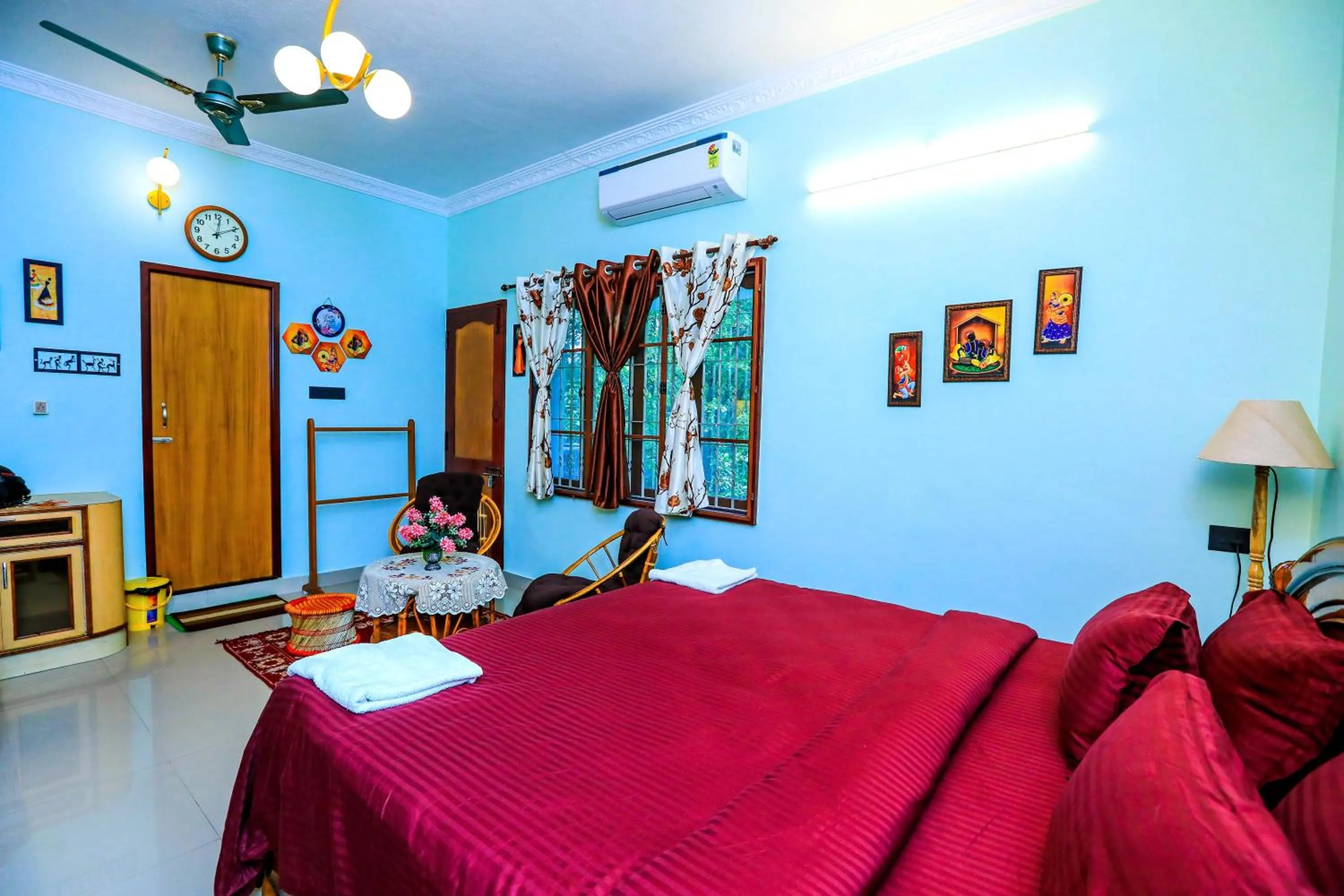 Bed in Bay Homes 2BHK WT Bathtub Near Rock Beach