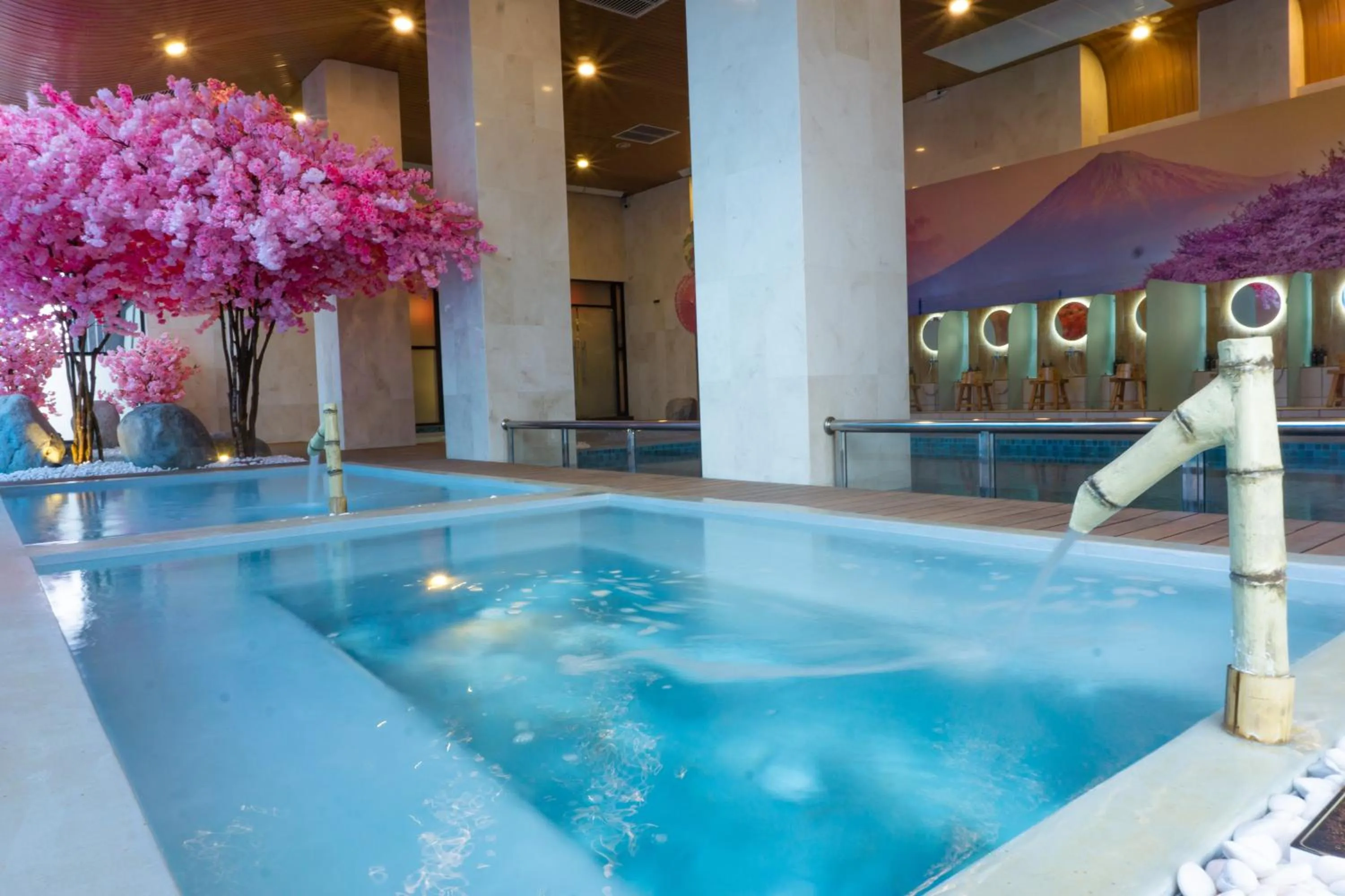 Hot Spring Bath in The Yanné, Onsen Hotel