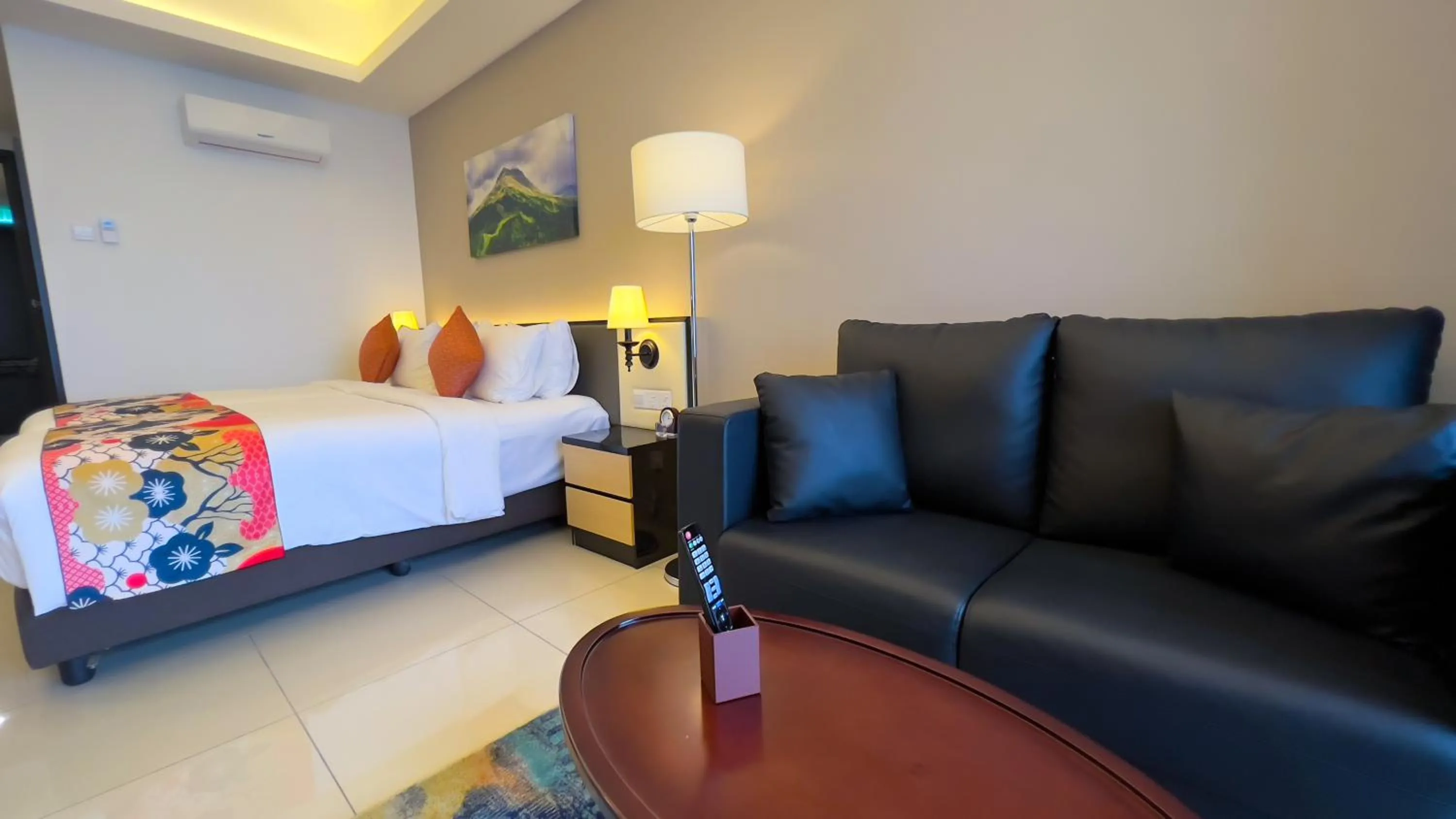 Bed in The Yanné, Onsen Hotel