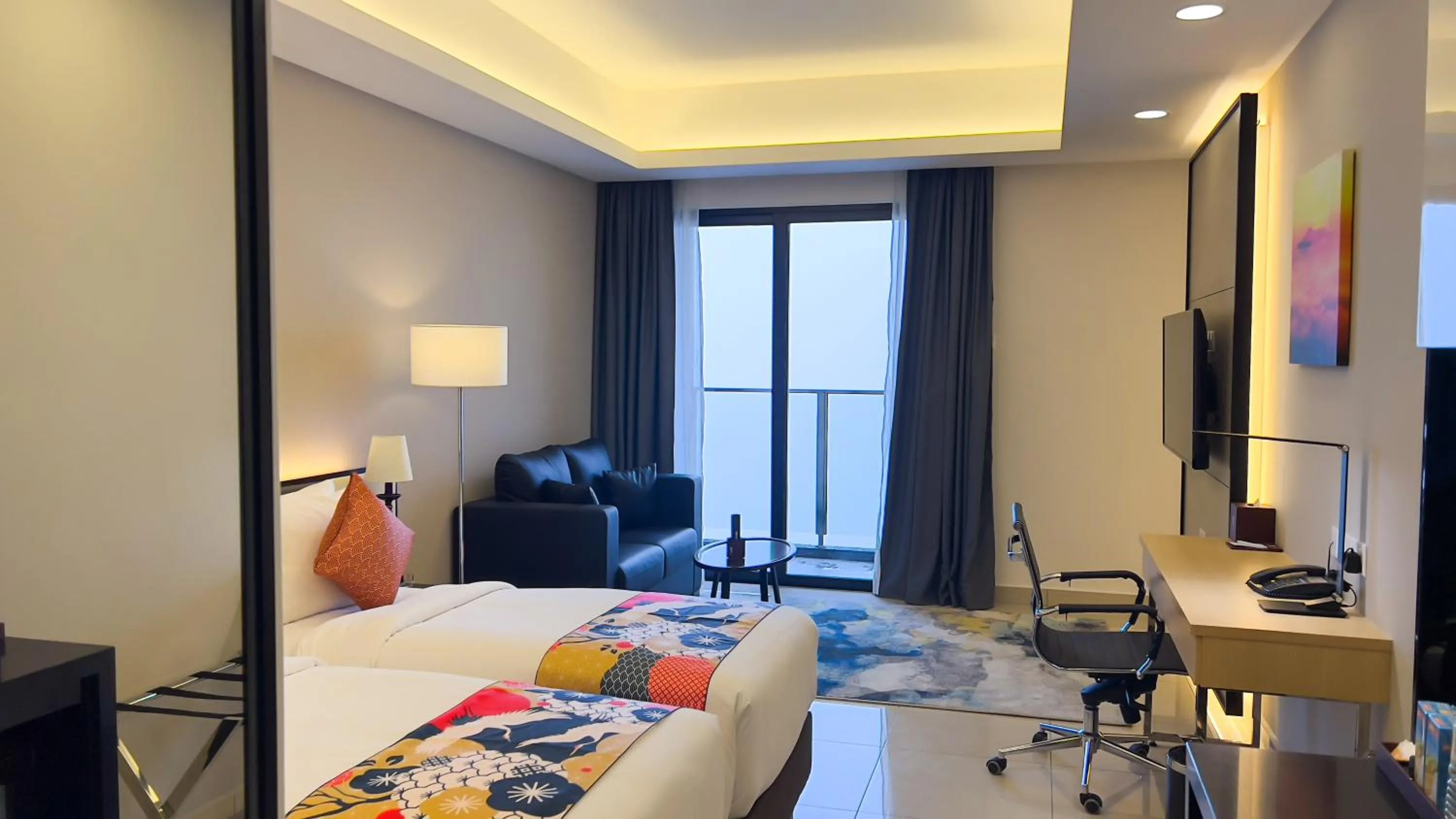 Bed in The Yanné, Onsen Hotel