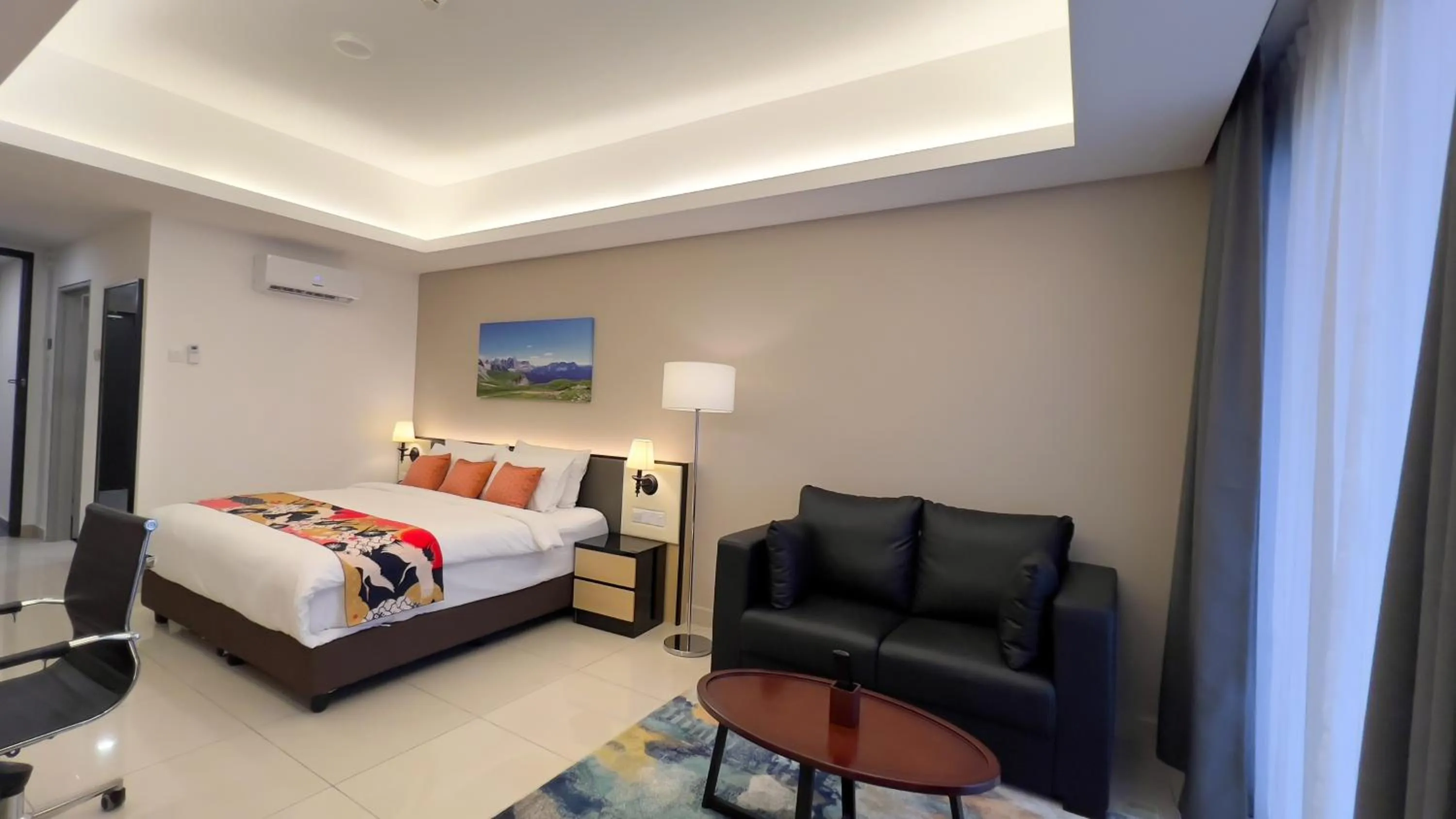 Bed in The Yanné, Onsen Hotel