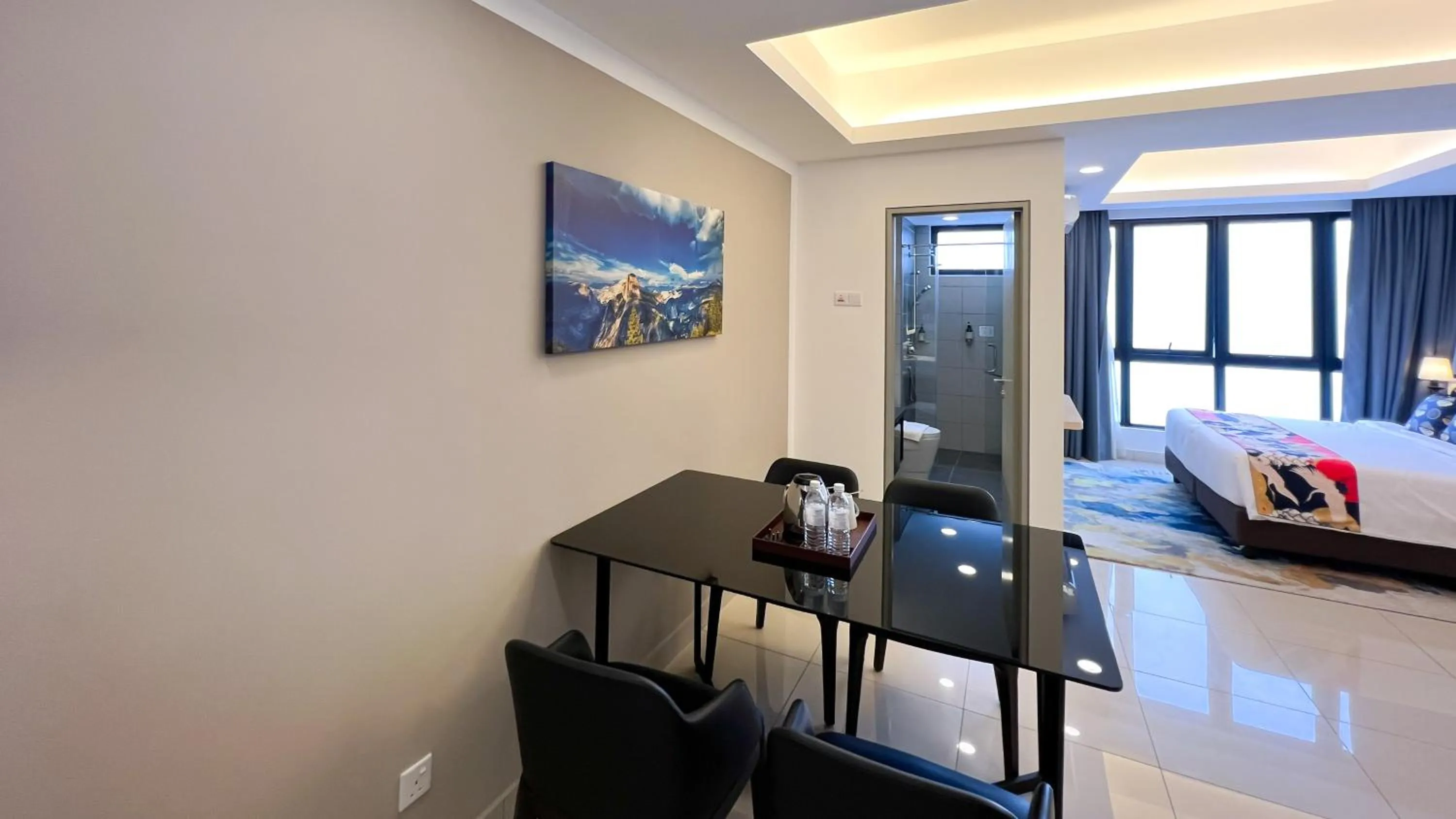 Bed in The Yanné, Onsen Hotel